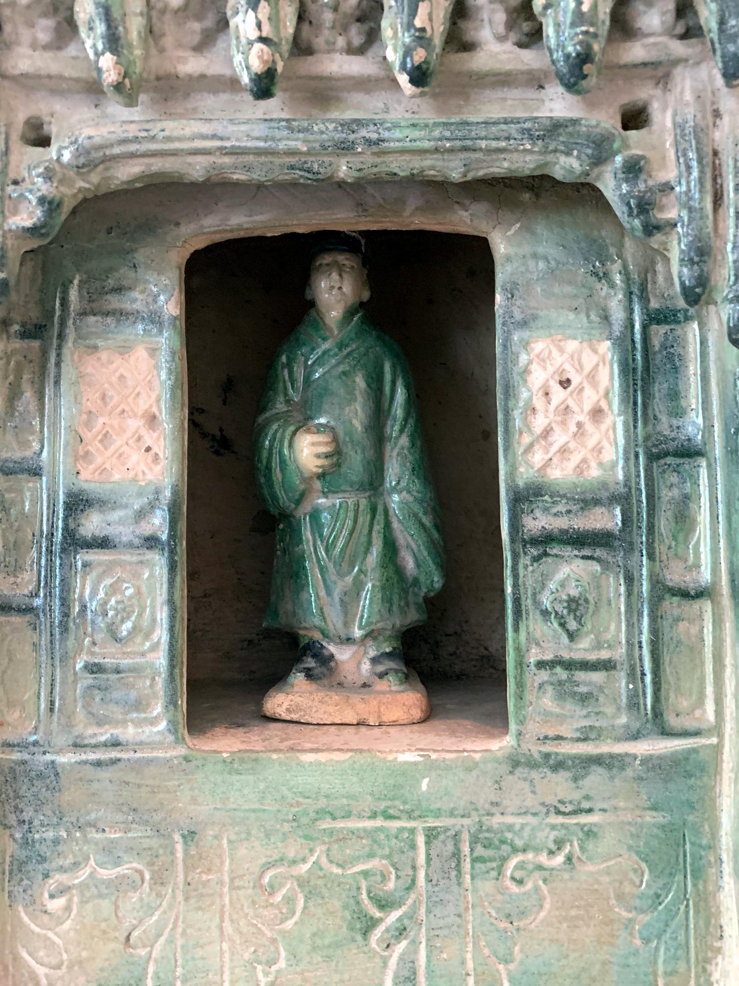 Chinese Stoneware Funeral Shrine Model and Figure Ming Dynasty For Sale 11