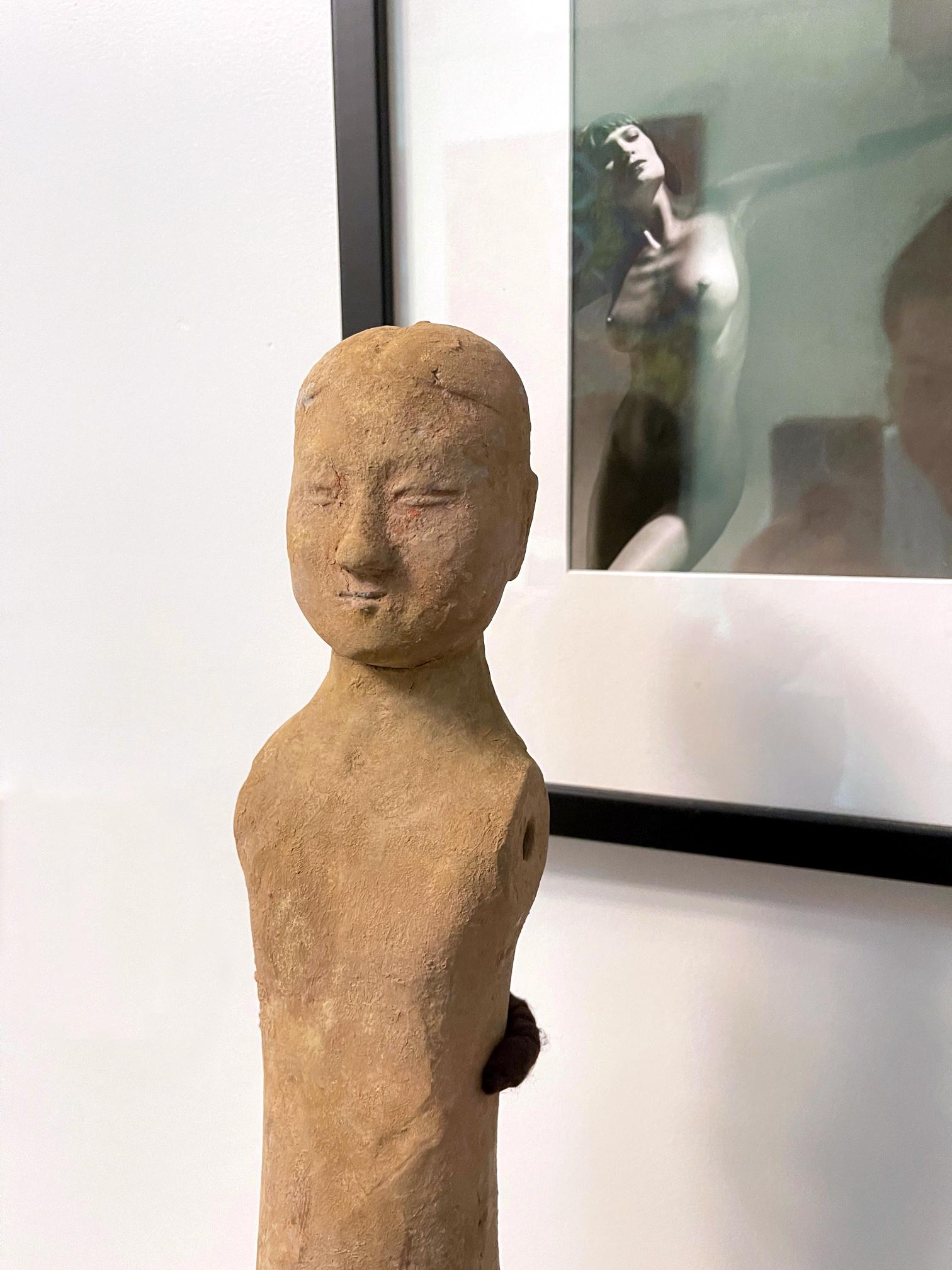 Chinese Stoneware Tomb Figure Han Dynasty In Good Condition For Sale In Atlanta, GA