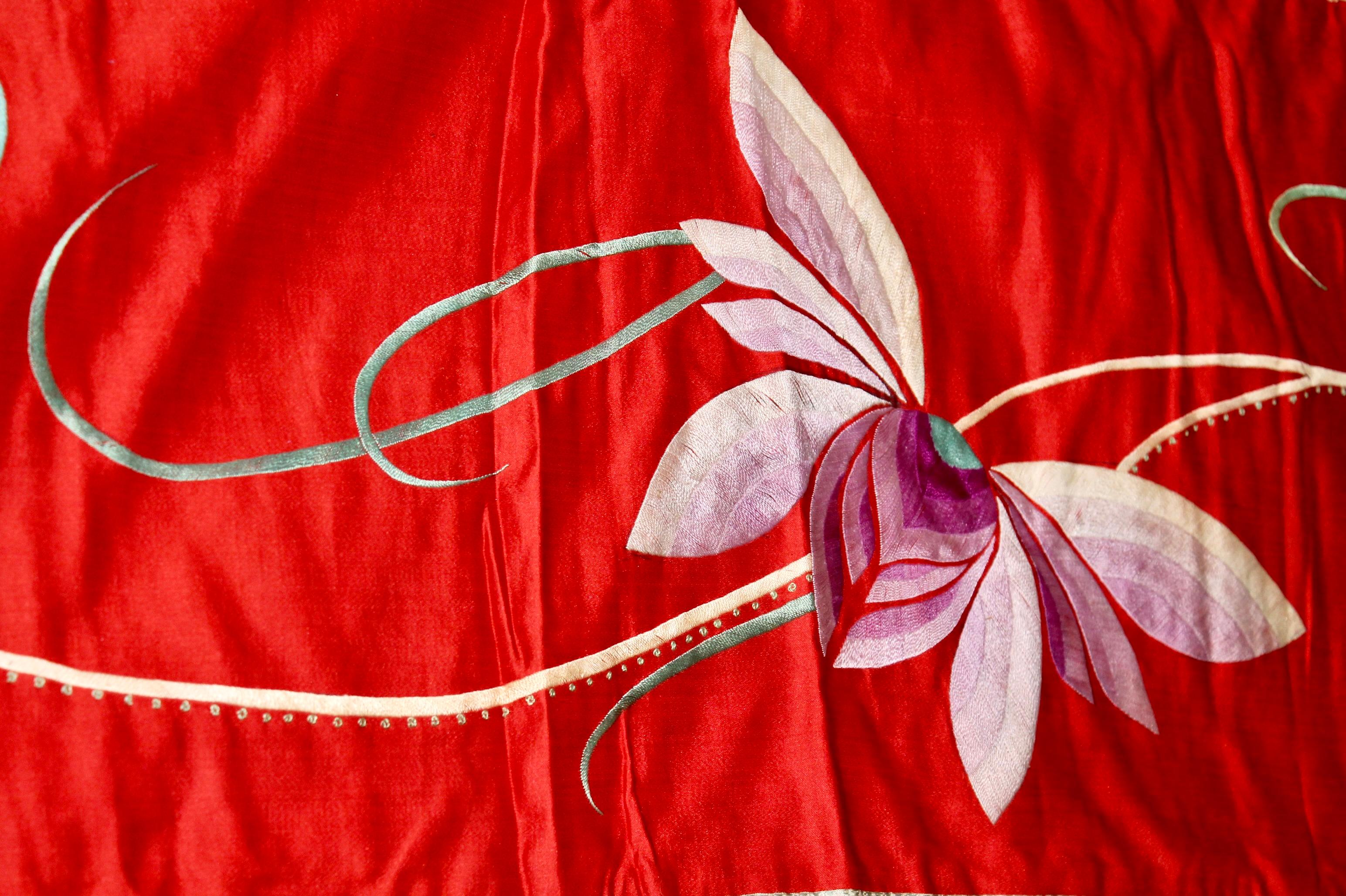 Boda China del Estrecho Valeta de Seda Bordada en venta 3
