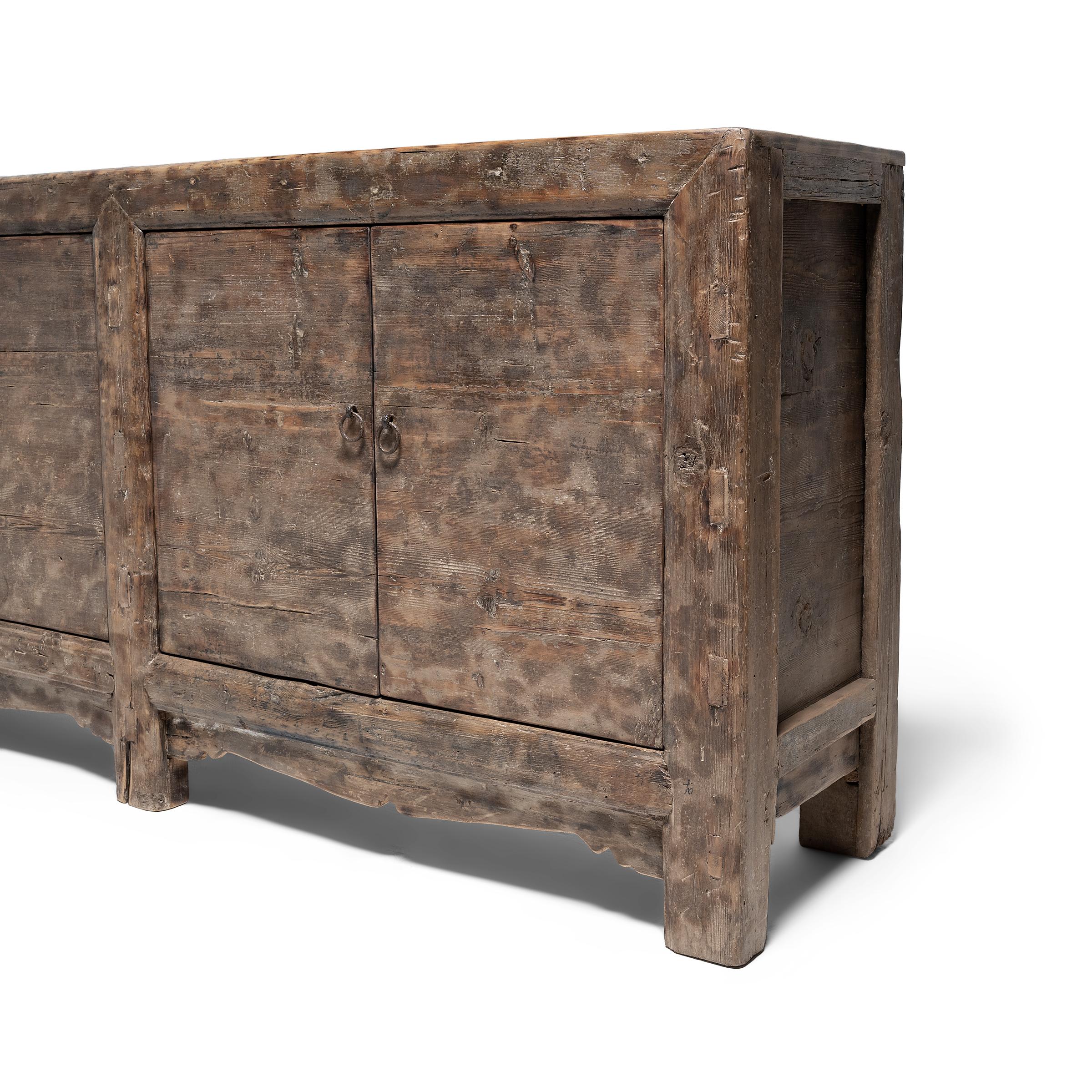 Rustic Four Door Sideboard Coffer, circa 1880 1