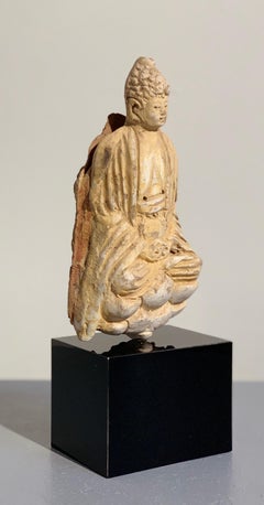 Chinese Stucco Seated Buddha, Yuan to Ming Dynasty, Mid-14th Century