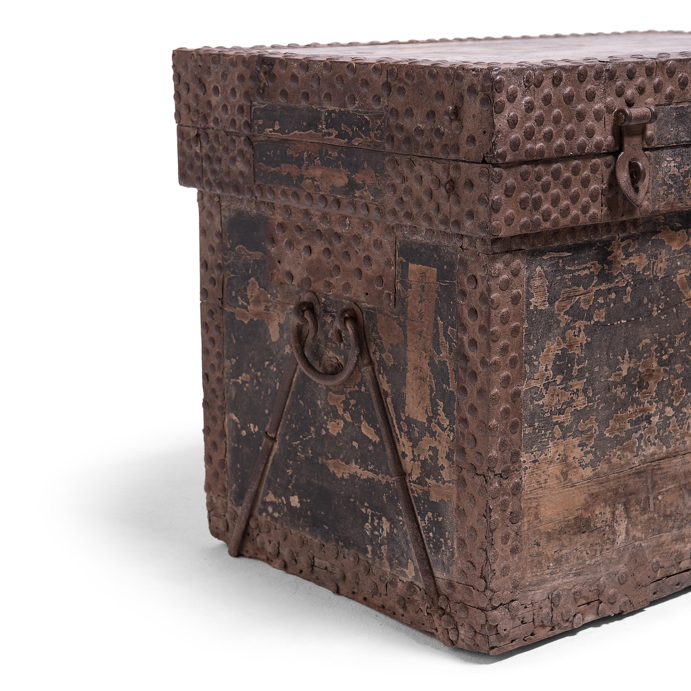 Chinese Studded Ming Traveling Chest, c. 1600 1