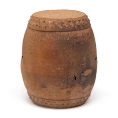 Chinese Studded Terracotta Drum, Early 20th Century