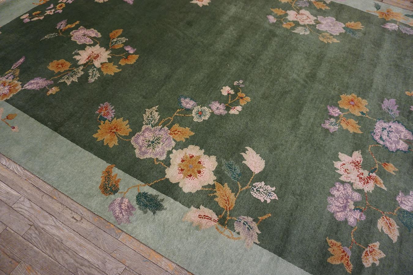 Hand-Knotted Contemporary Chinese Art Deco Style Carpet ( 7'10