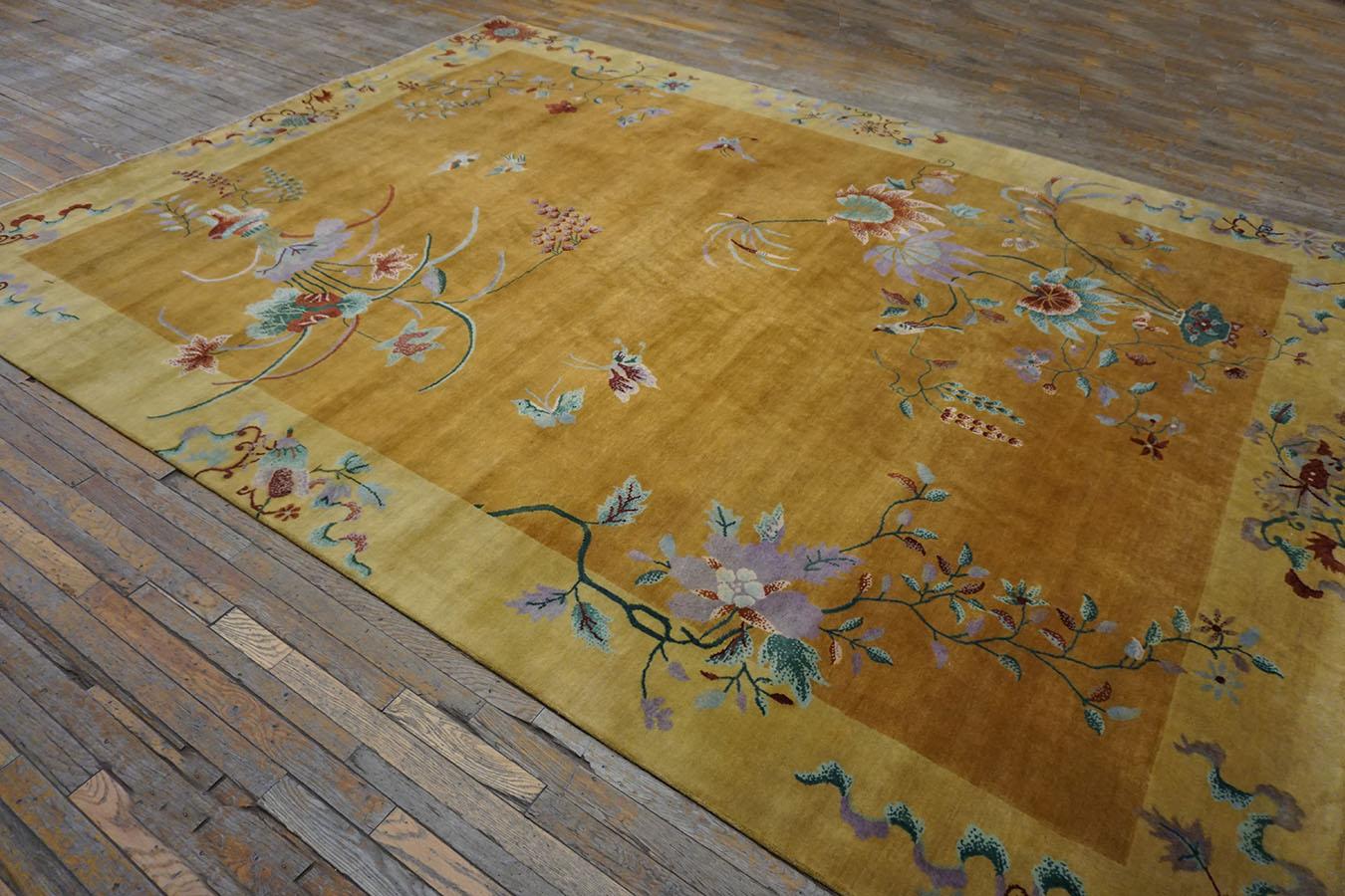 Wool Contemporary Chinese Art Deco Style Carpet ( 8' x 9'10