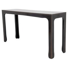 Chinese Style Bronze and Black Lacquer Console