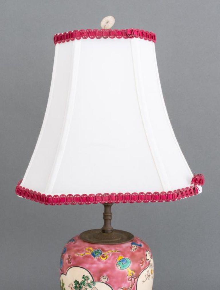 Lampe en céramique de style chinois en vente 2