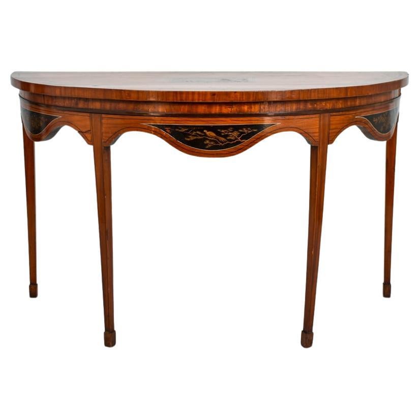 Chinese Style Demi-Lune Pier Table, circa 1780 For Sale