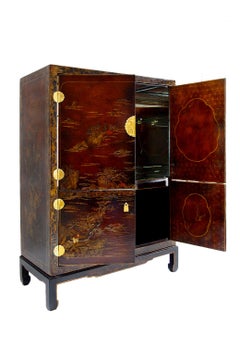 Chinese Style Lacquer Cabinet or Bar, circa 1900