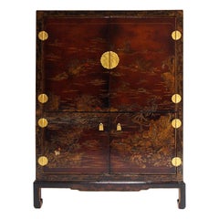 Chinese Style Lacquer Cabinet or Bar, circa 1900