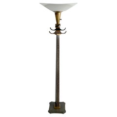 Chinese Style Mid Century Torchiere Uplight Floor Lamp