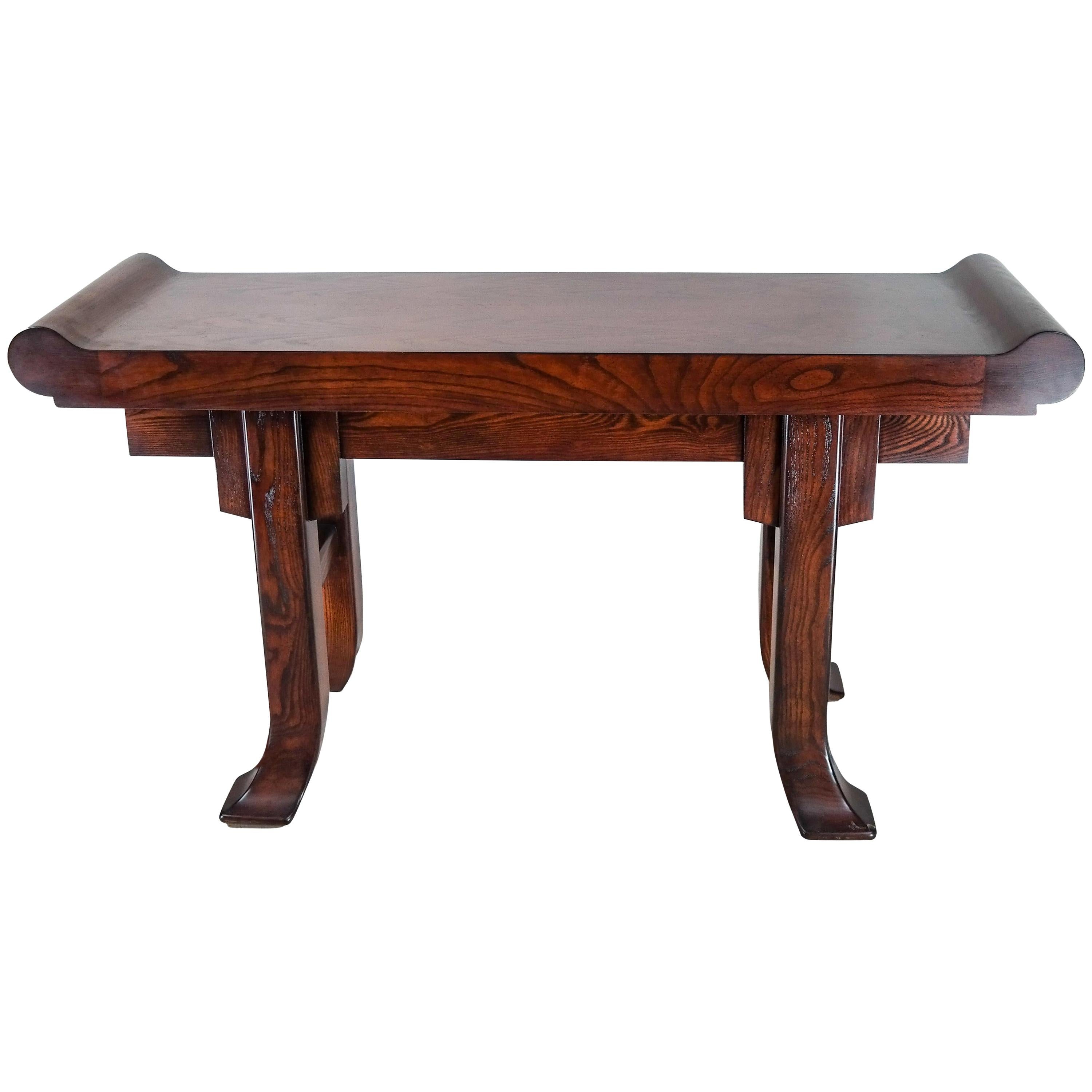 Table d'autel en Oak Oak de style chinois