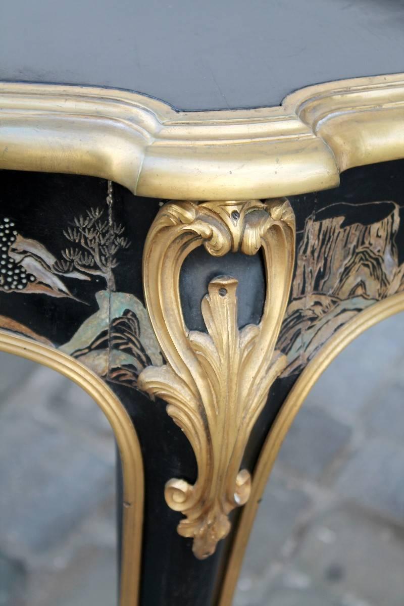 Napoleon III Chinese Style Stamped Table, Rosel, Antwerp, circa 1900