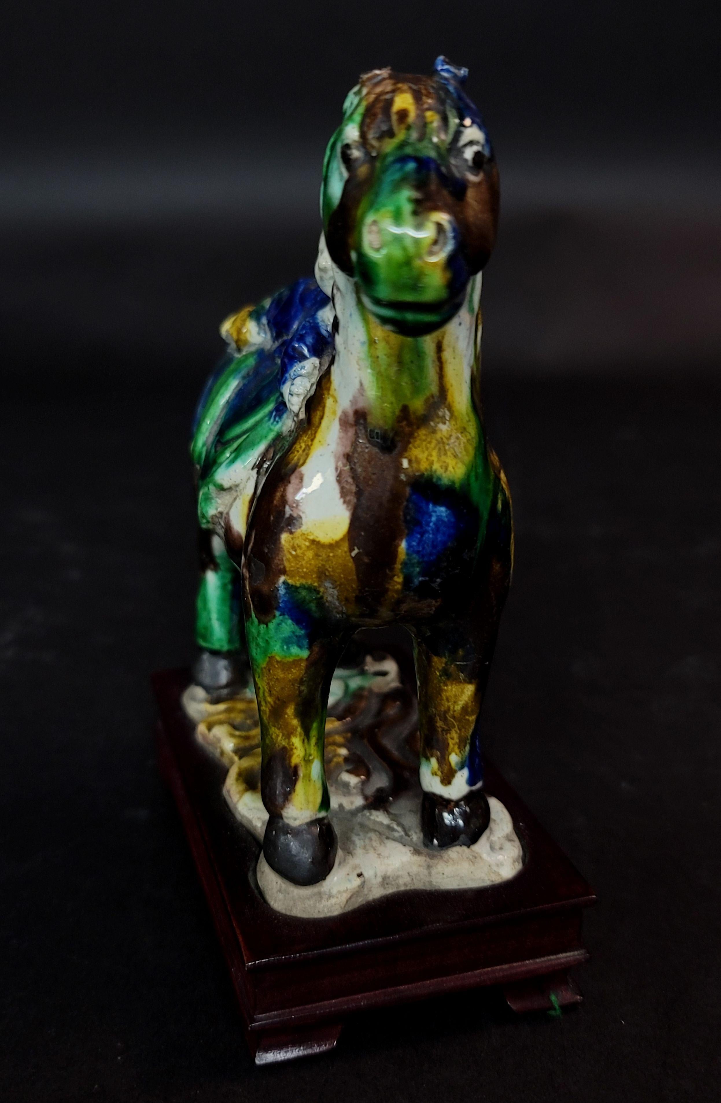 Chinese Su Sanci Glazed Horse Figure and Boy, Kangxi Period, 18th Century For Sale 2