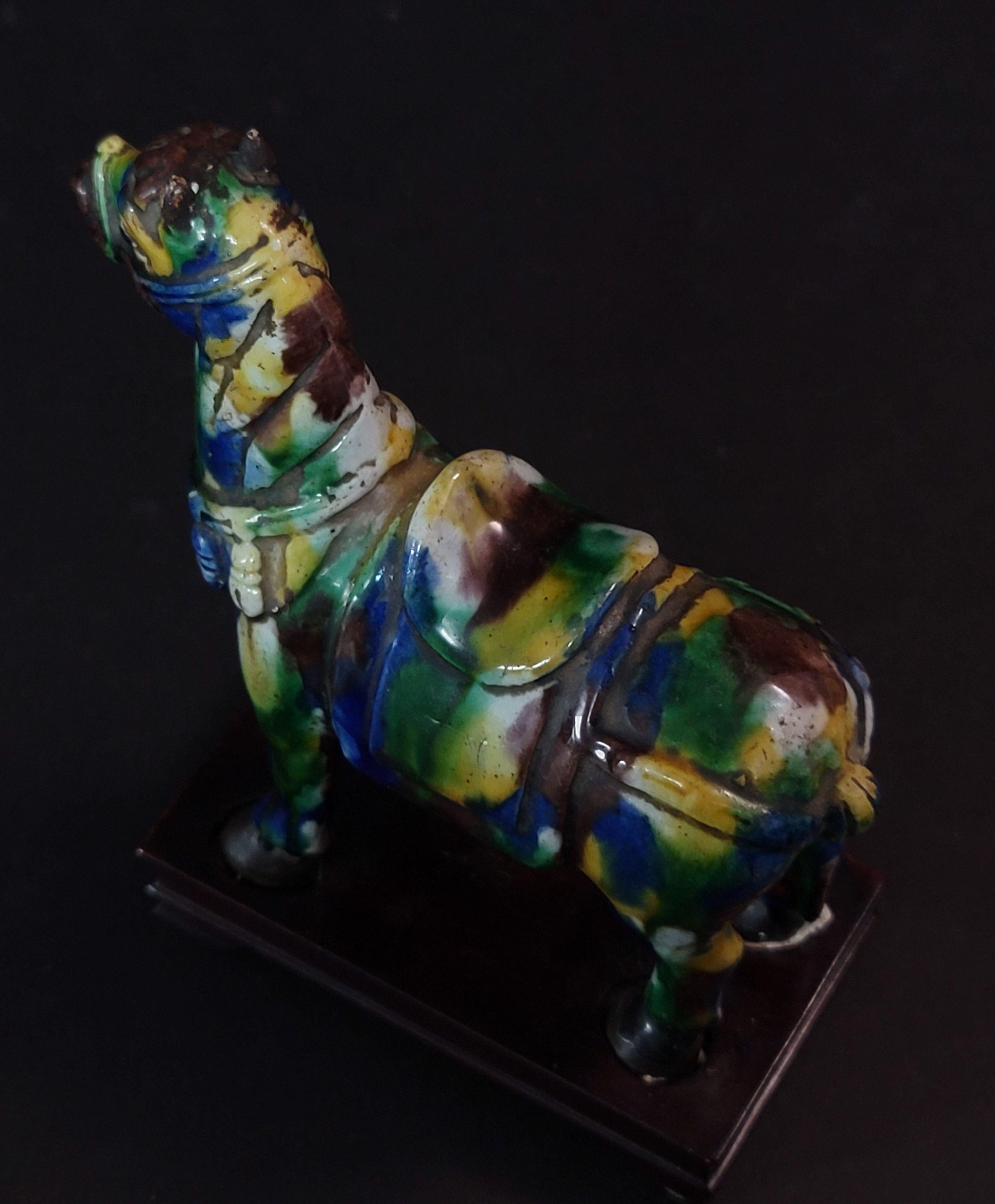Chinese Su Sanci Glazed Horse Figure, Kangxi Period, 18th Century For Sale 12