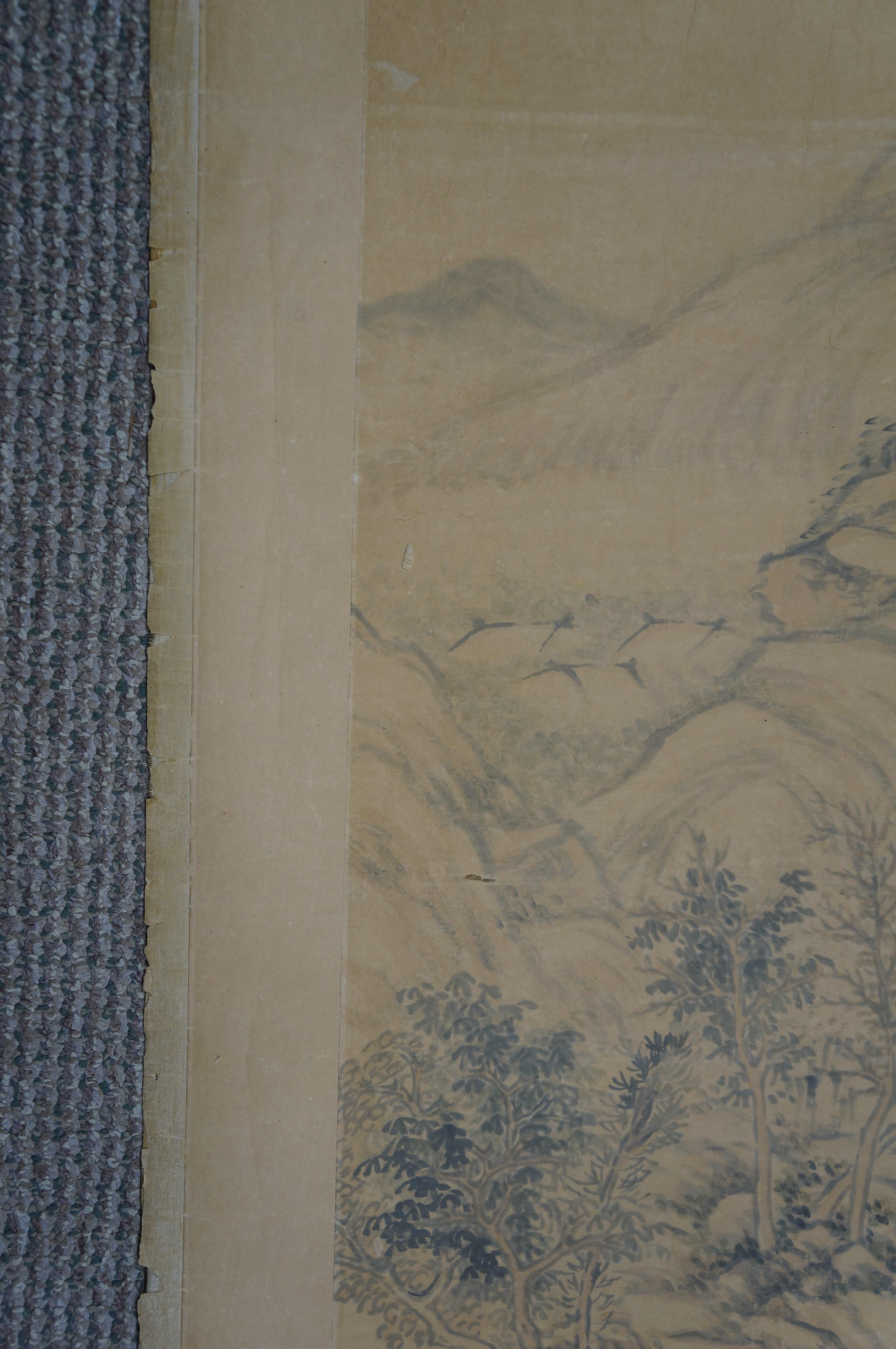 China Sun Yunqiao 孫雲樵 Paisaje otoñal de montaña Pintura en pergamino de seda 59