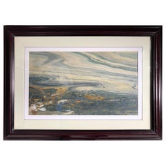 Vintage Chinese Extraordinary Natural Stone "Painting" Swirling Cloud Vista 