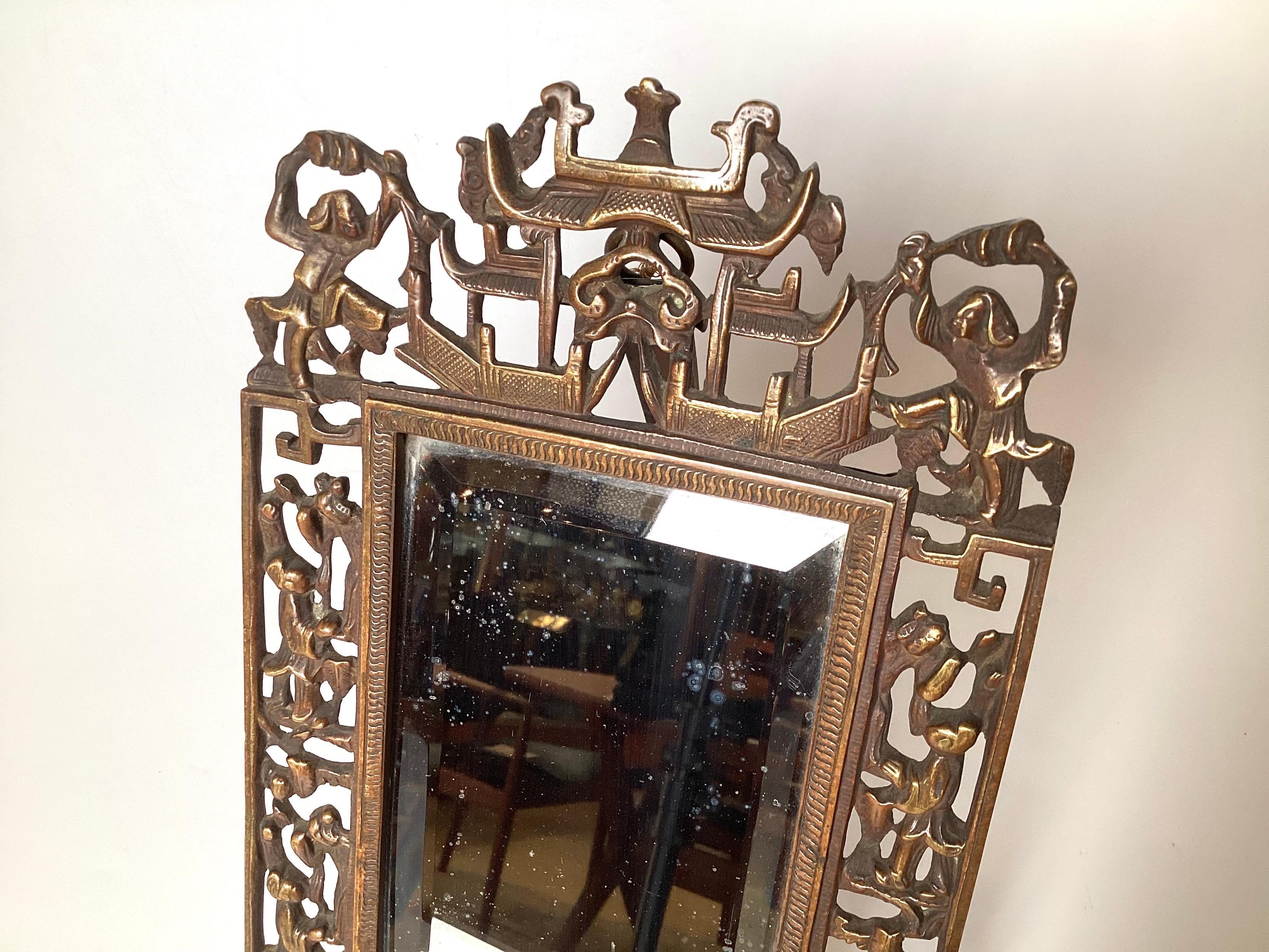 American Chinese table/hanging bronze mirror For Sale