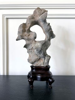 Chinese Taihu Scholar Stone on Display Stand