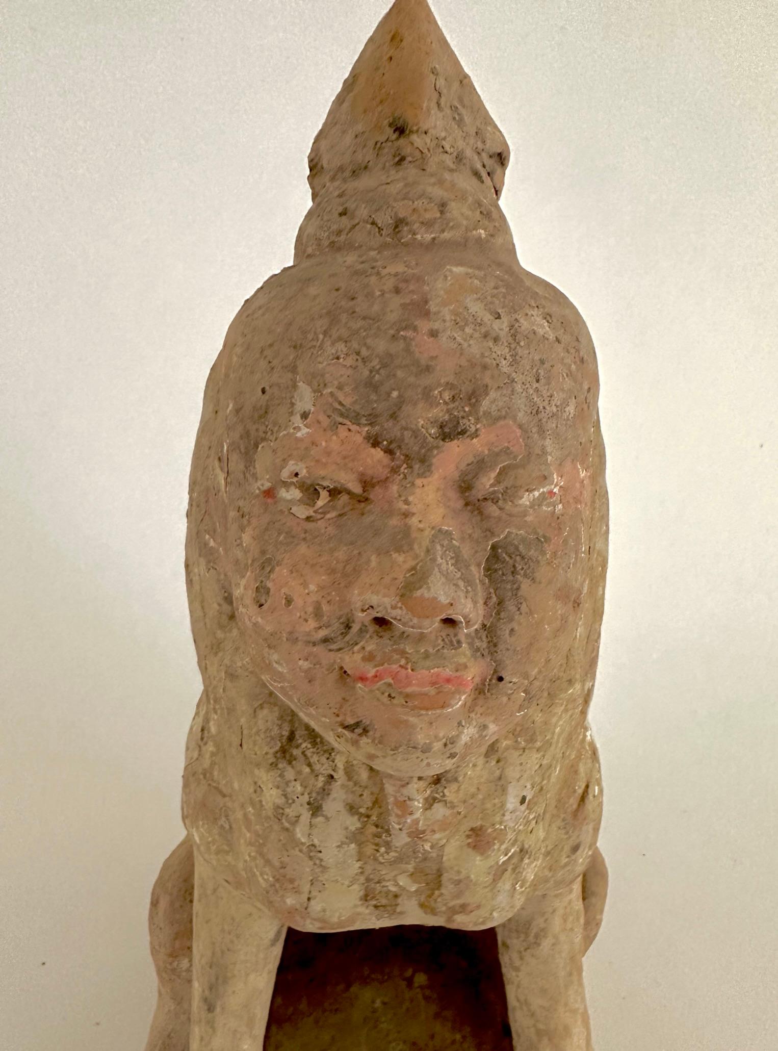 Ceramic Chinese Tang Dynasty Earth Spirit For Sale