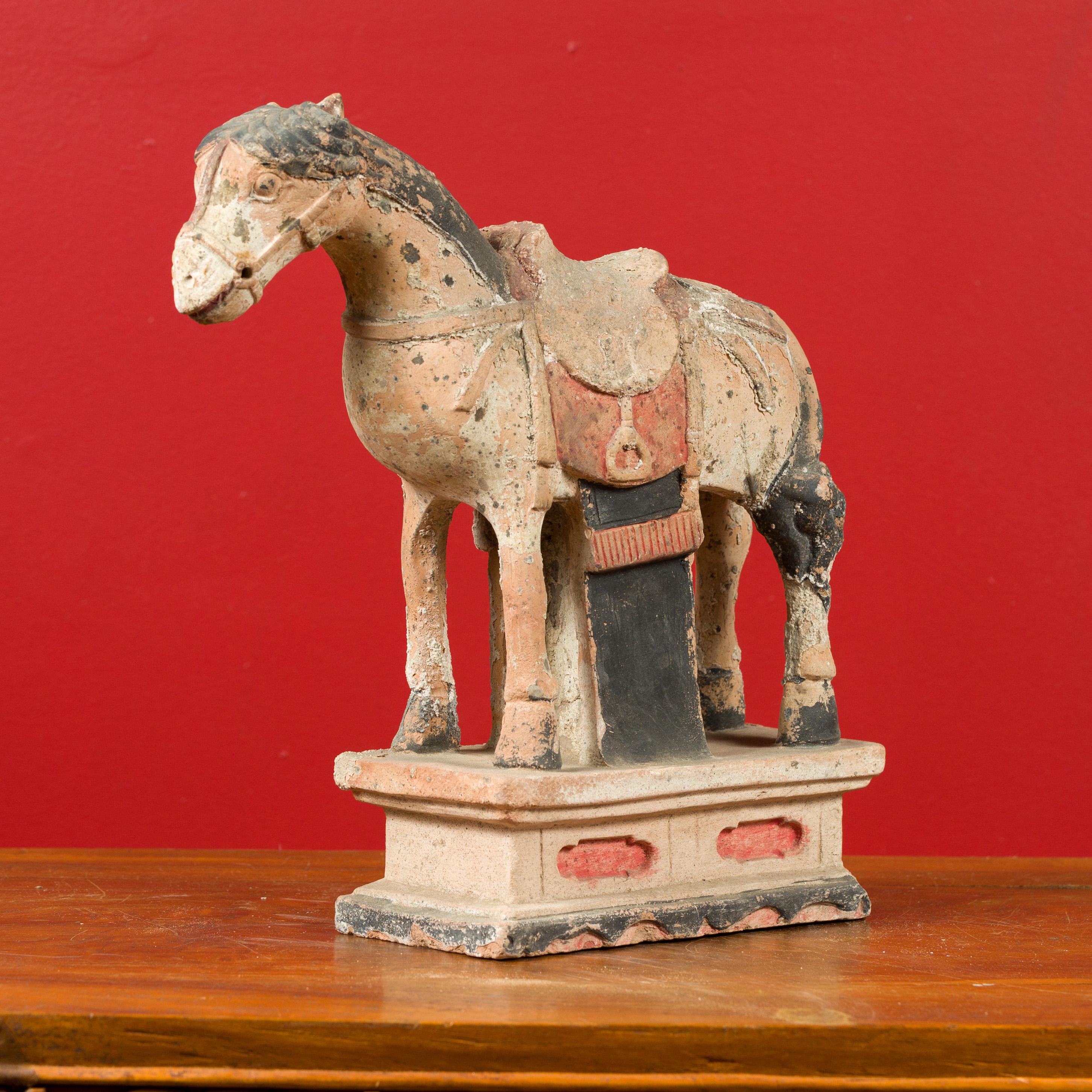 Chinese Ming Dynasty Horse Model with Original Pigmentation In Good Condition In Yonkers, NY