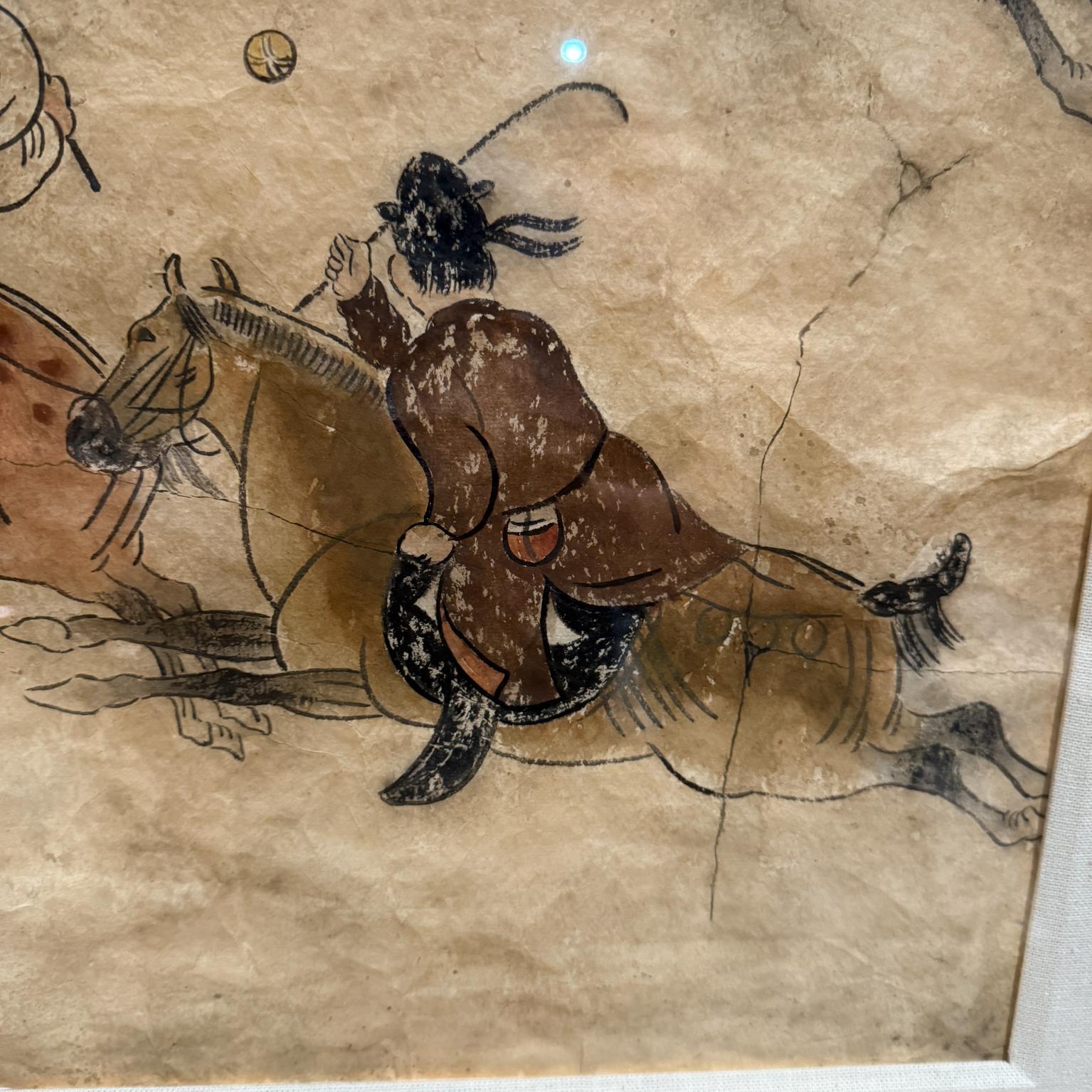 Giocatori di polo della dinastia Tang Dynasty cinese, lavatura a inchiostro su carta fatta a mano in vendita 6