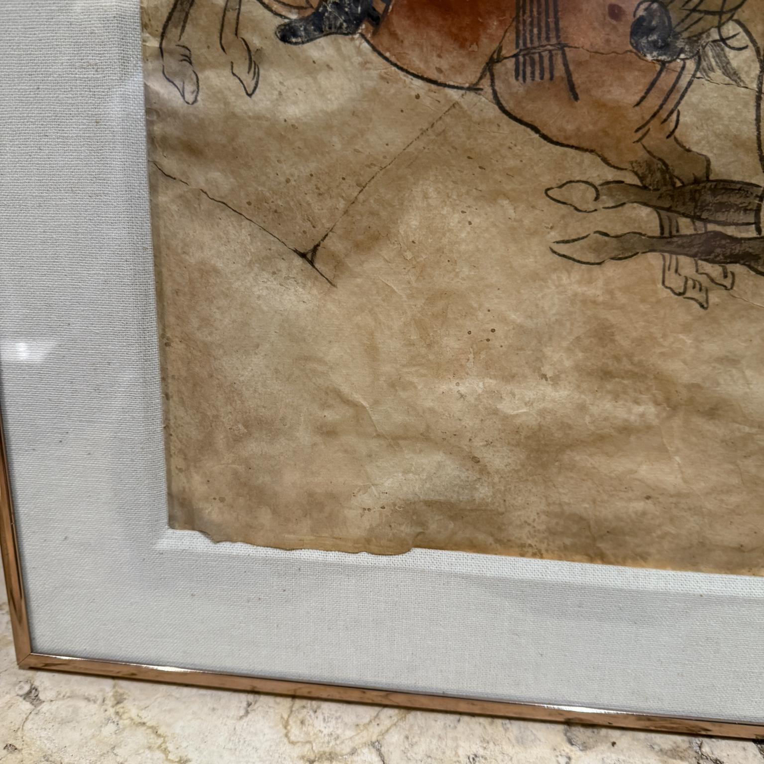 Giocatori di polo della dinastia Tang Dynasty cinese, lavatura a inchiostro su carta fatta a mano in vendita 8