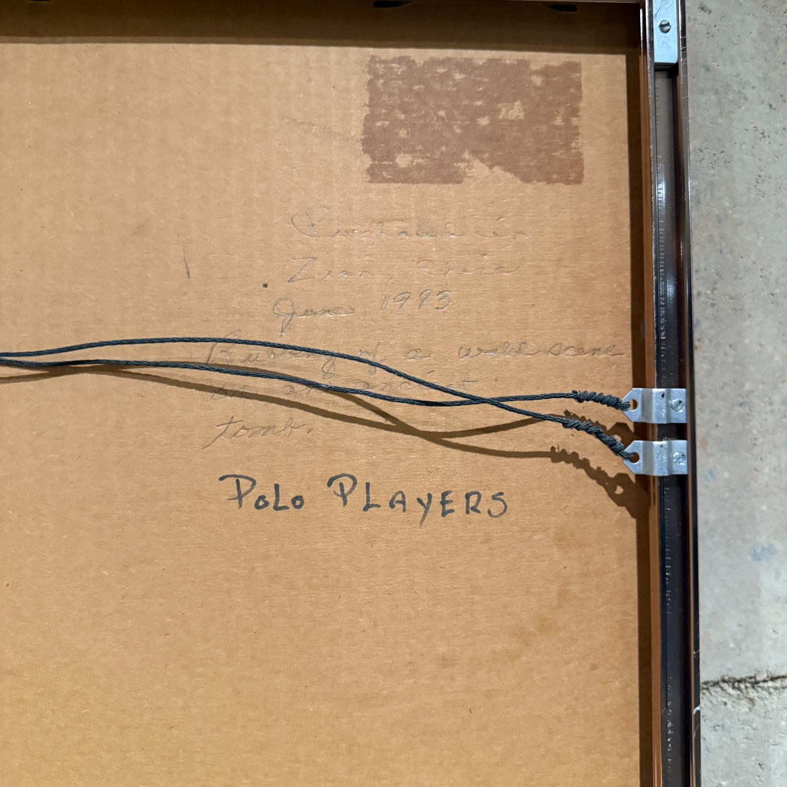 Giocatori di polo della dinastia Tang Dynasty cinese, lavatura a inchiostro su carta fatta a mano in vendita 11