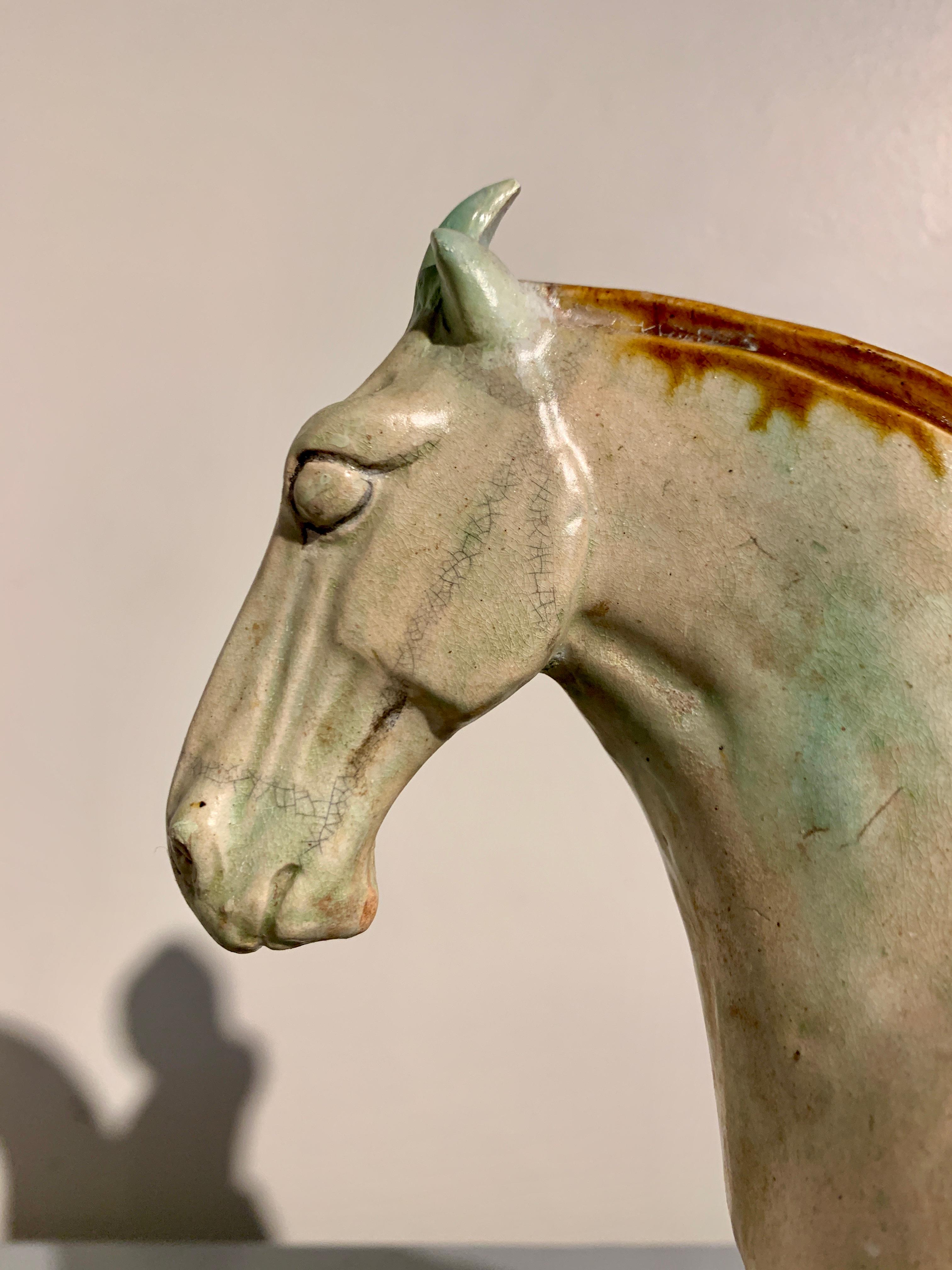 Chinese Tang Dynasty Sancai Glazed Horse and Rider, TL Tested, China For Sale 6