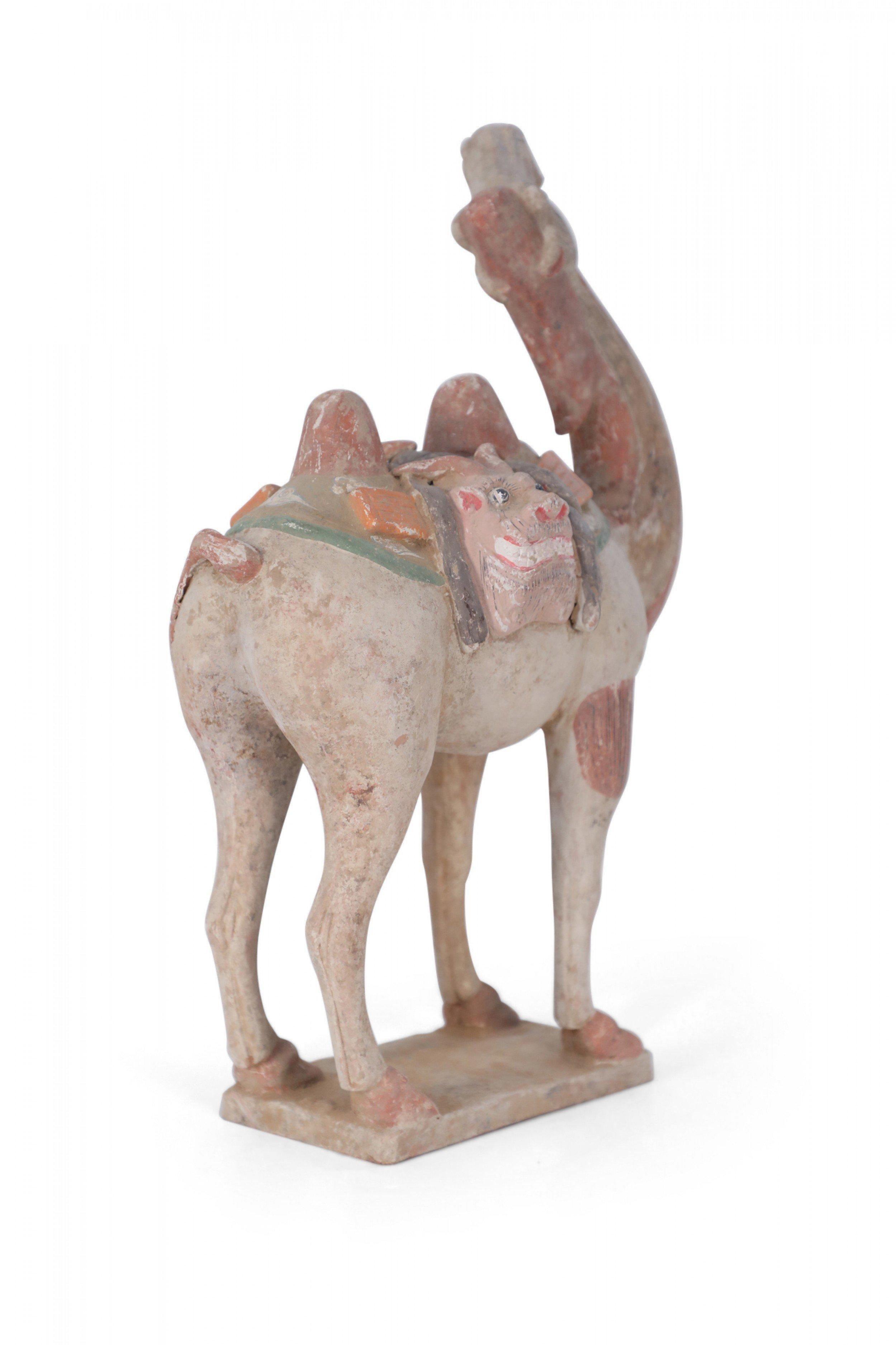 20th Century Chinese Tang Dynasty-Style Bactrian Camel Terra Cotta Tomb Figure For Sale