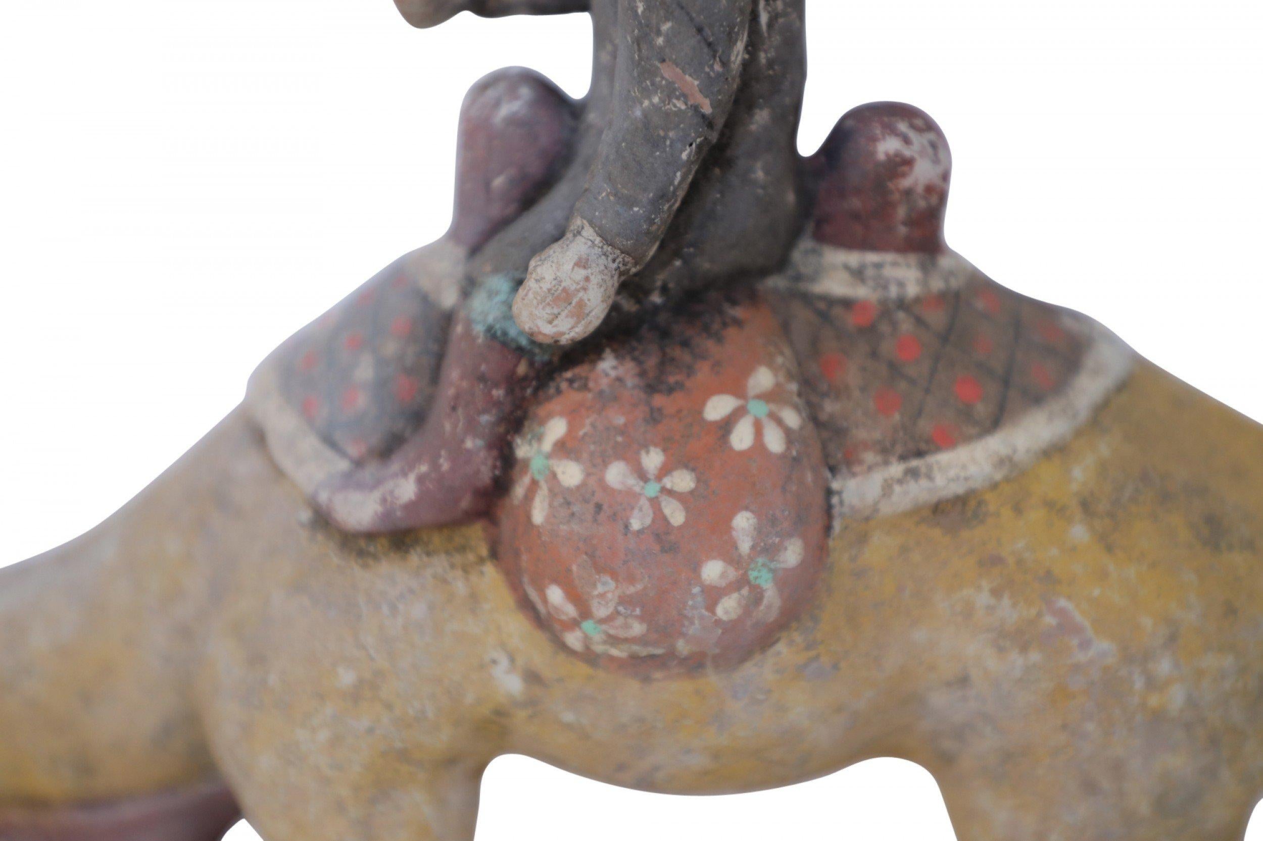 Chinese Tang Dynasty-Style Camel with Rider Tomb Figure For Sale 6