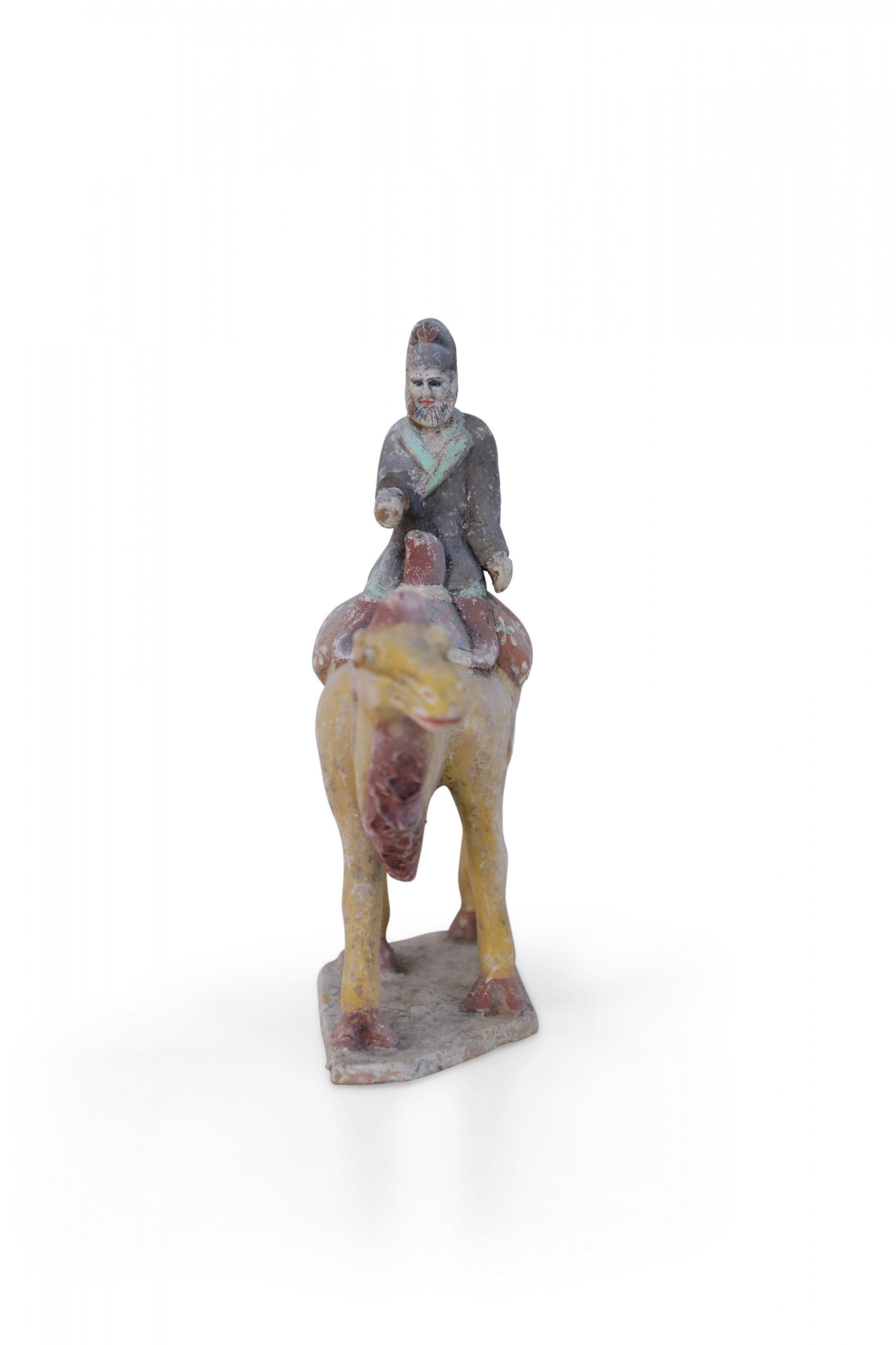 Chinese Tang Dynasty-Style Camel with Rider Tomb Figure For Sale 2