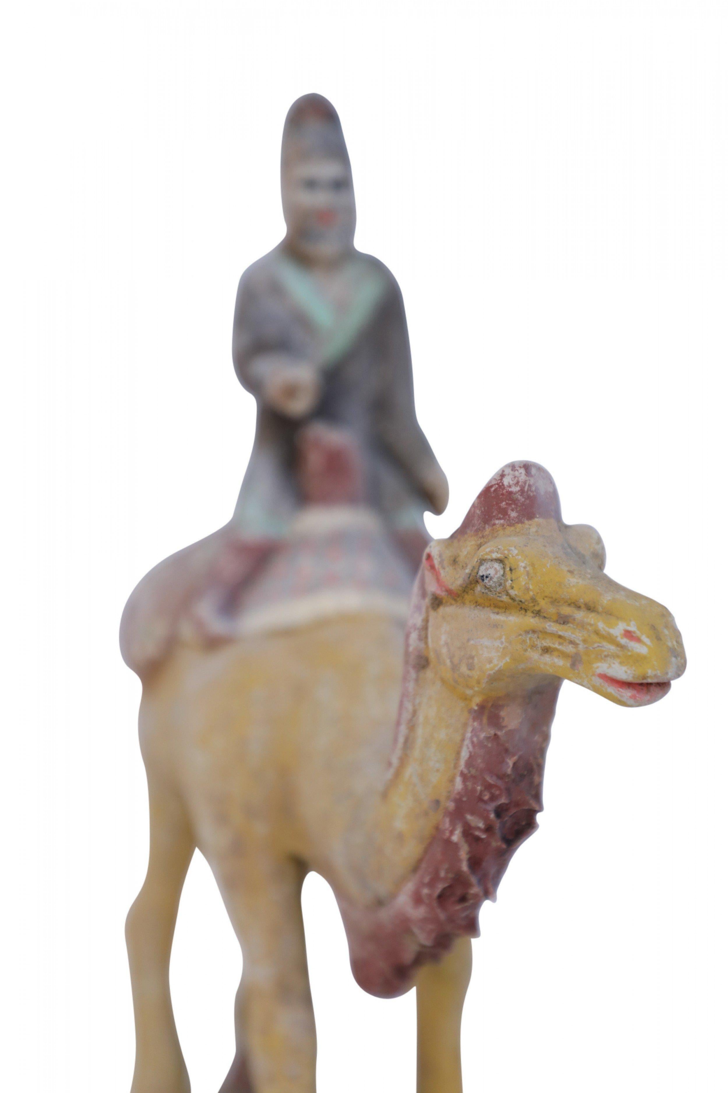 Chinese Tang Dynasty-Style Camel with Rider Tomb Figure For Sale 3