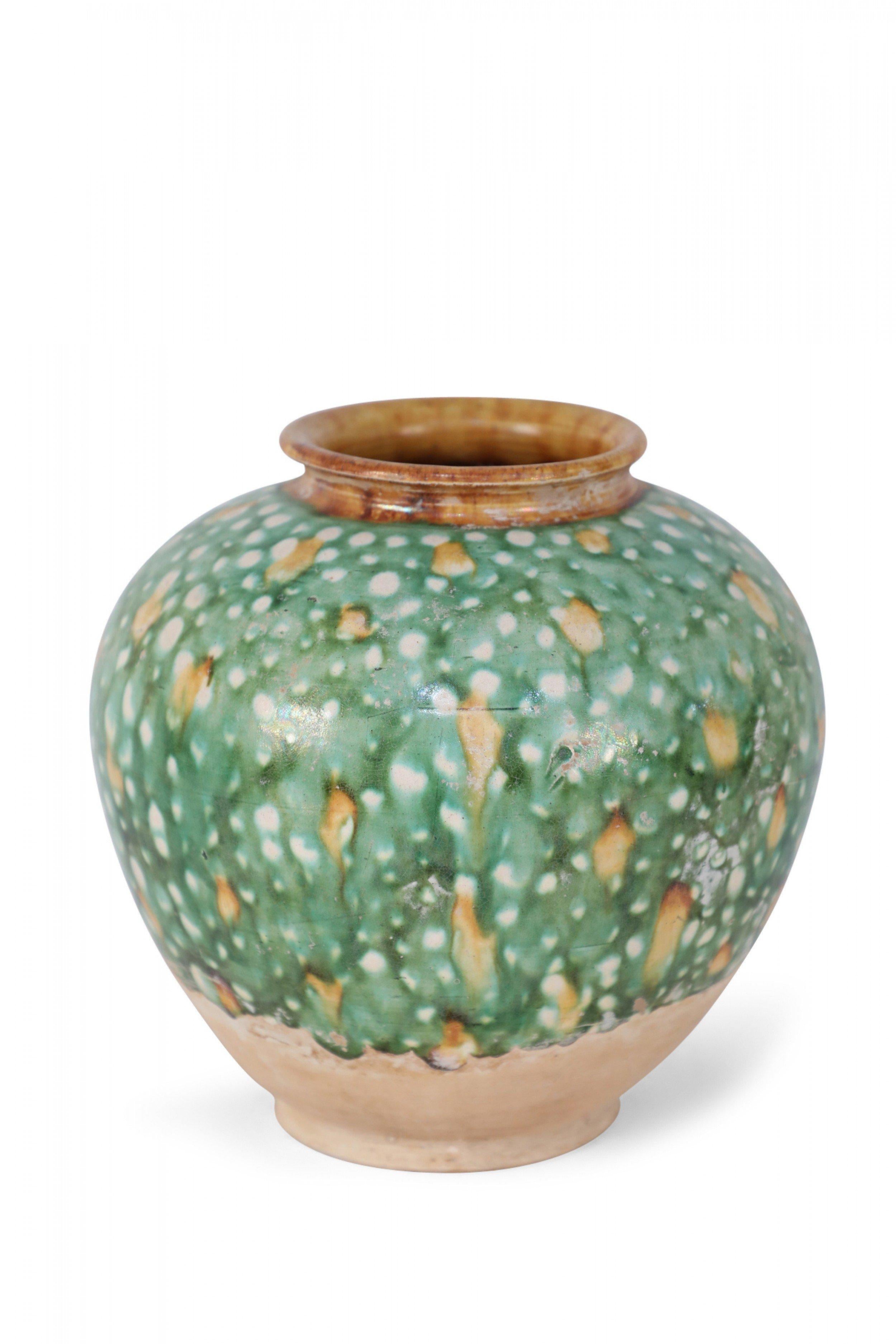 Chinese Export Chinese Tang Dynasty-Style Sancai Glazed Porcelain Vase