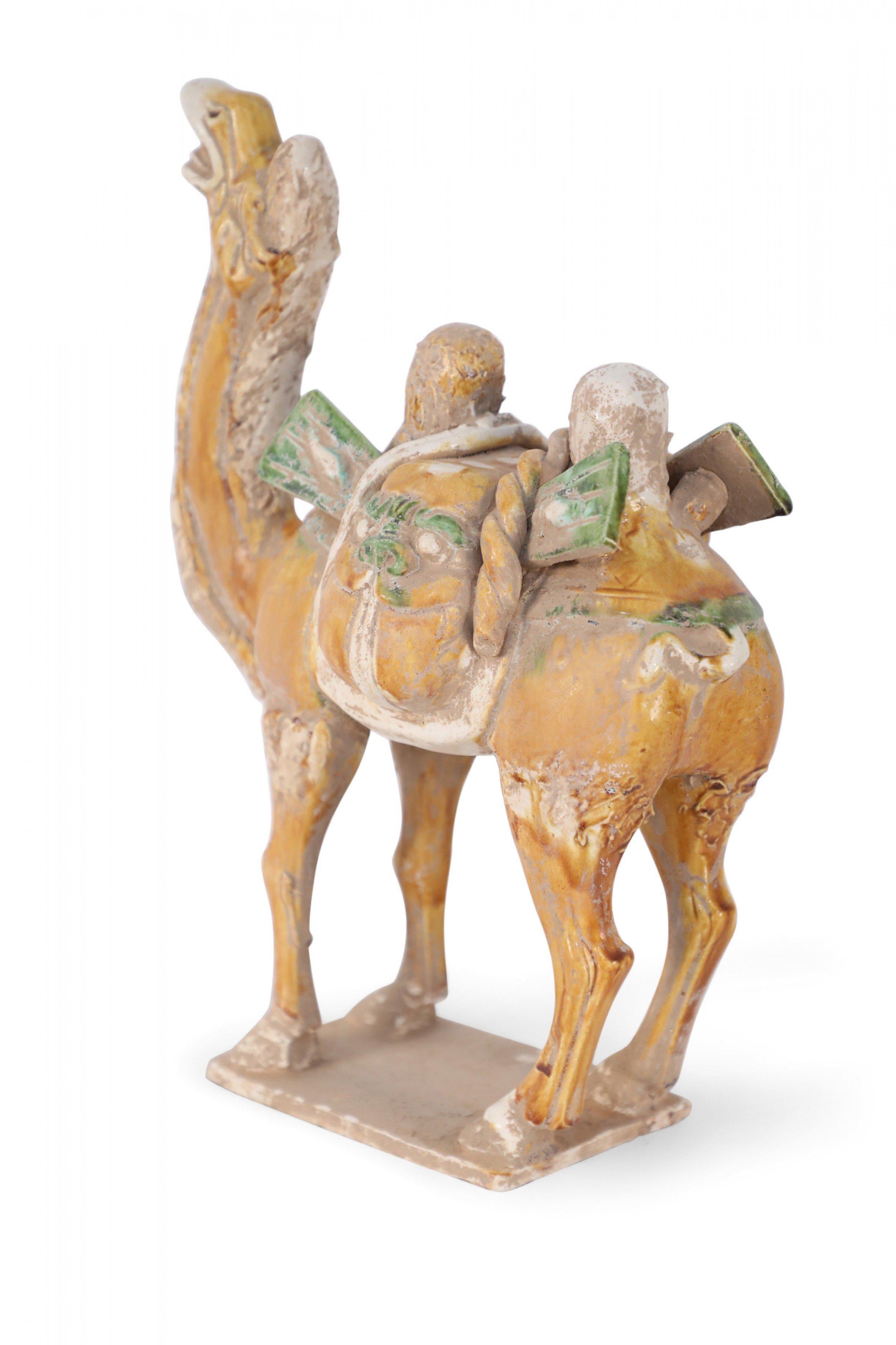 Chinese Export Chinese Tang Dynasty-Style Sancai Glazed Terra Cotta Camel Tomb Figure For Sale
