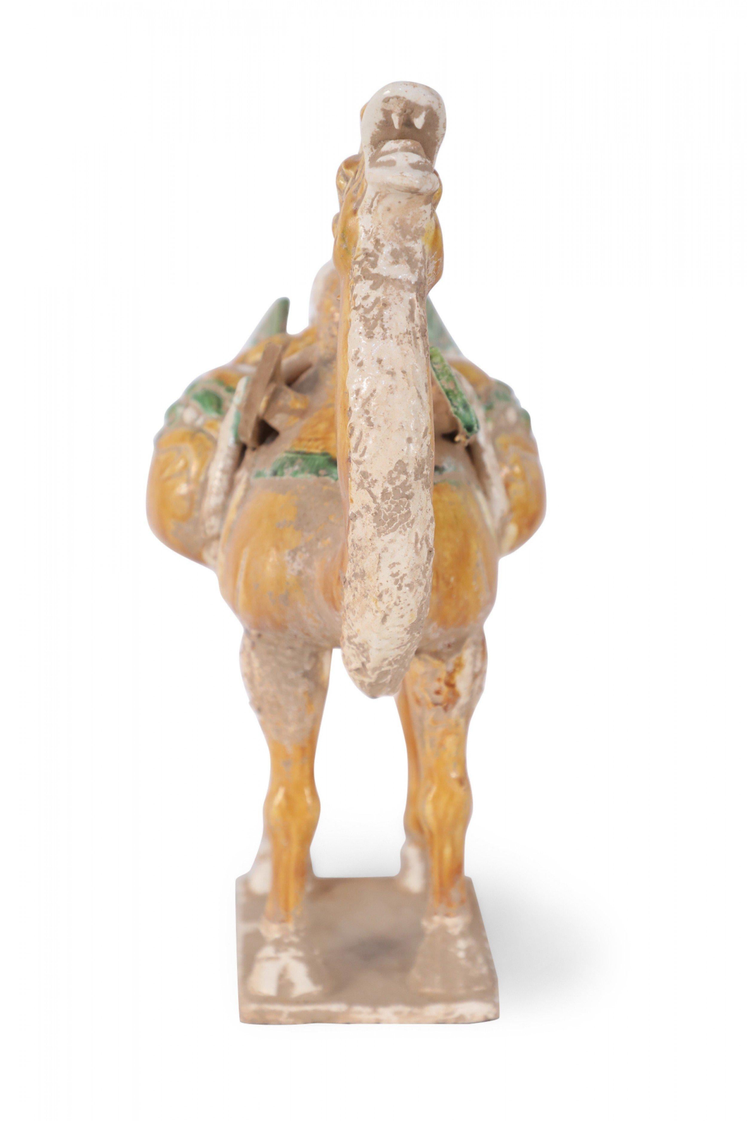 Chinese Tang Dynasty-Style Sancai Glazed Terra Cotta Camel Tomb Figure For Sale 2