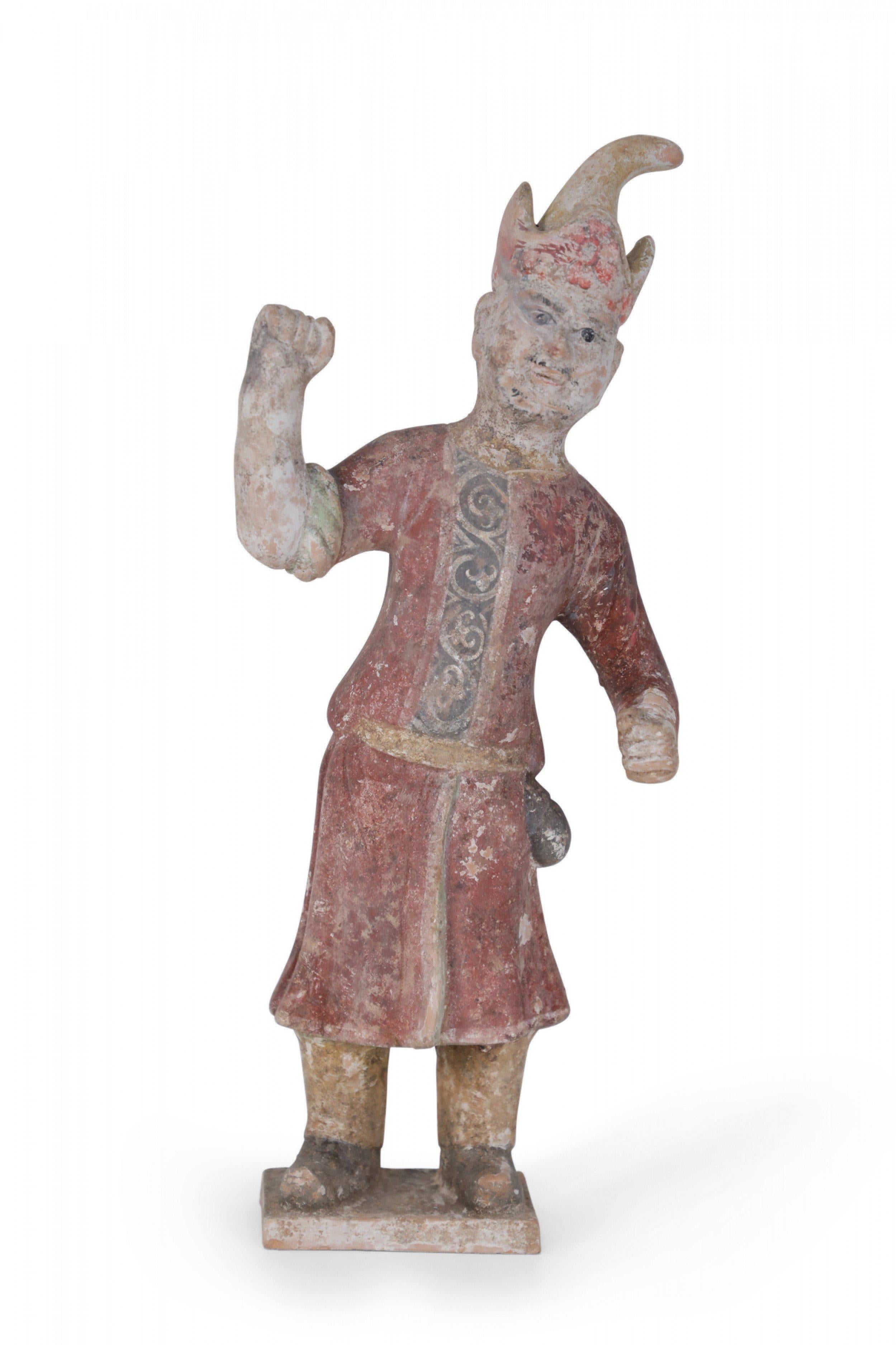 Chinesische Huren-Töpfer-Figur aus Terrakotta im Stil der Tang-Dynastie im Angebot 3