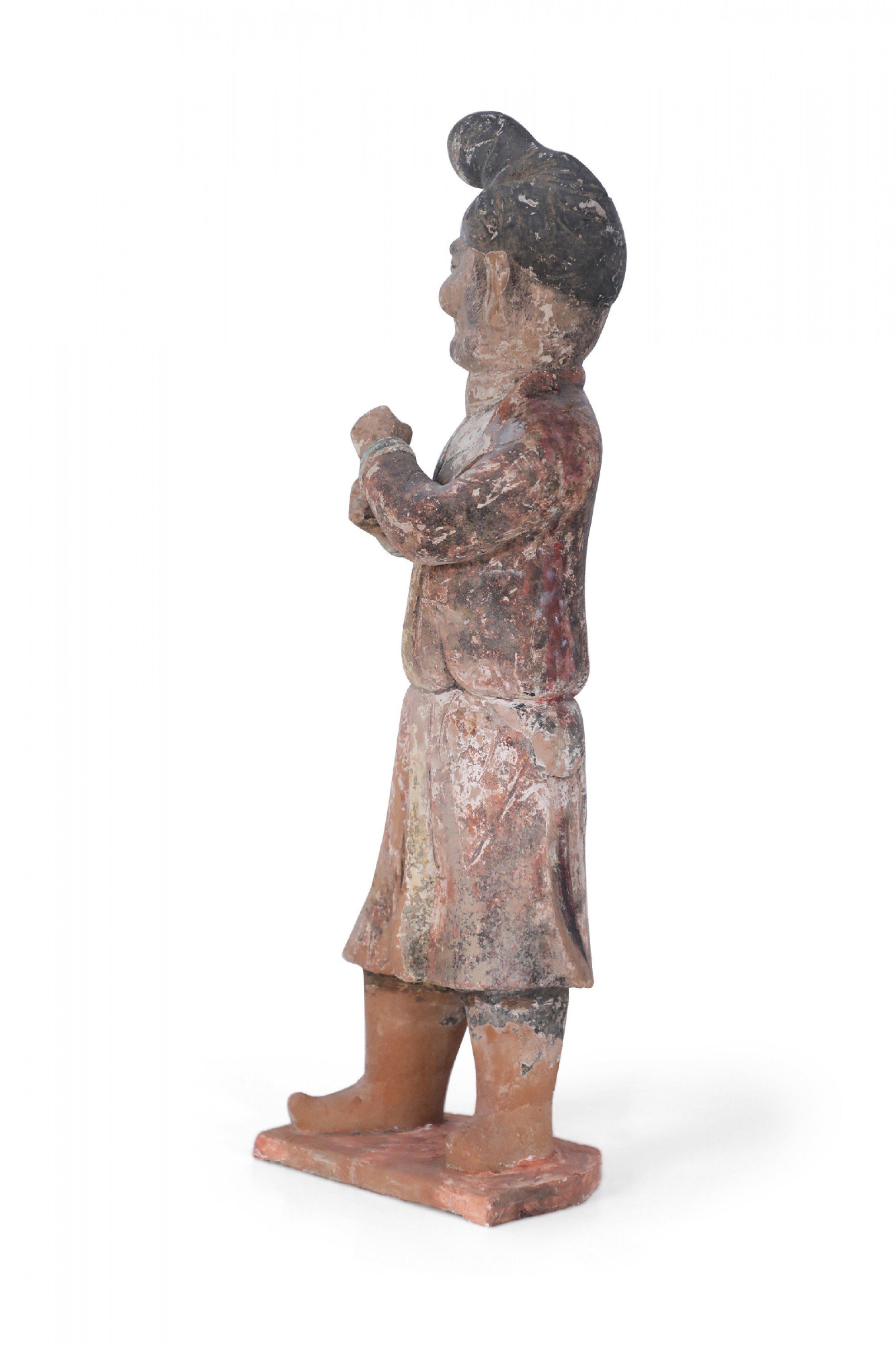Exportation chinoise Figurine de tombeau en terre cuite chinoise de style Tang Dynasty en vente