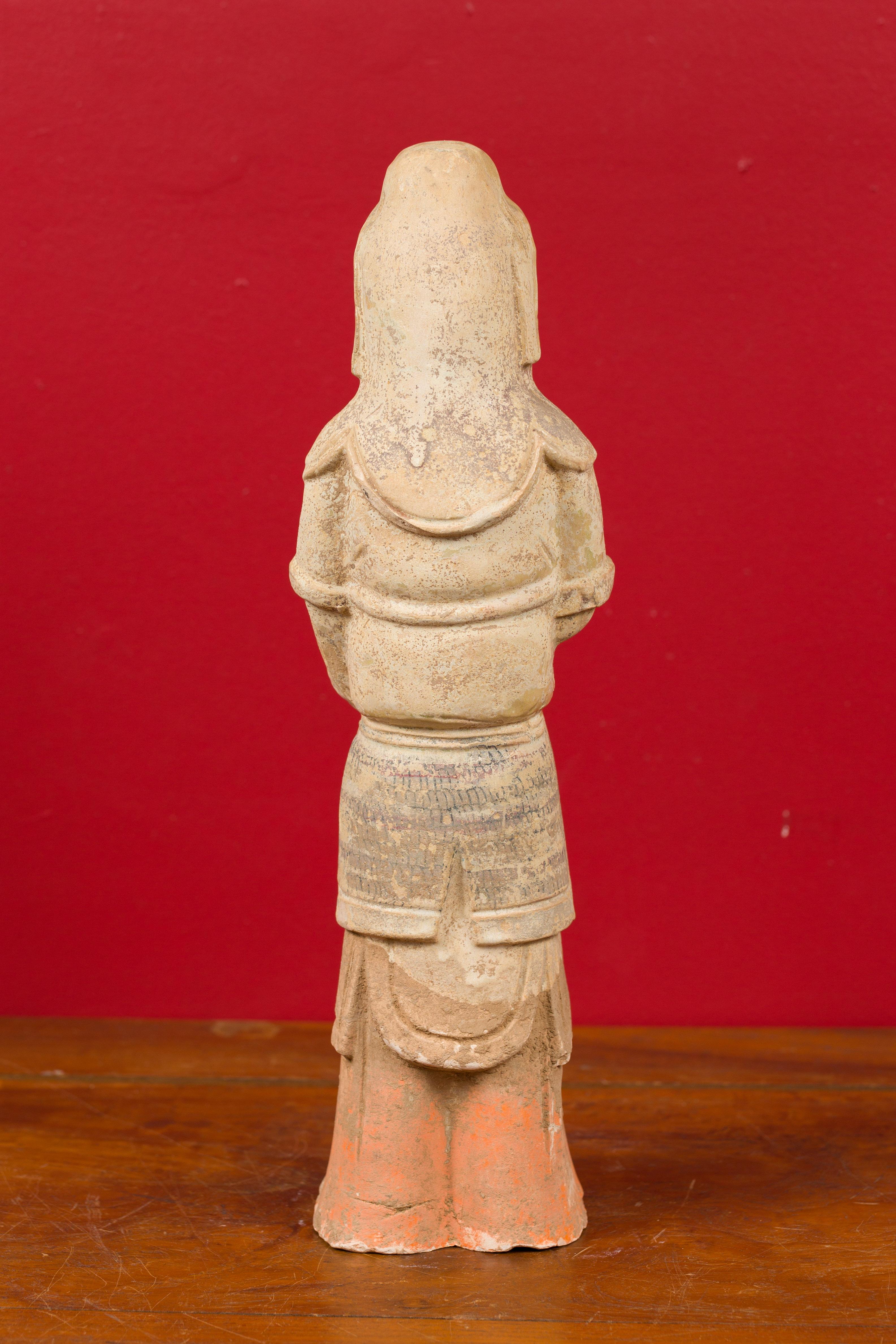 Chinese Tang Dynasty Terracotta Warrior with Straw Glaze, circa 600-800 AD 3