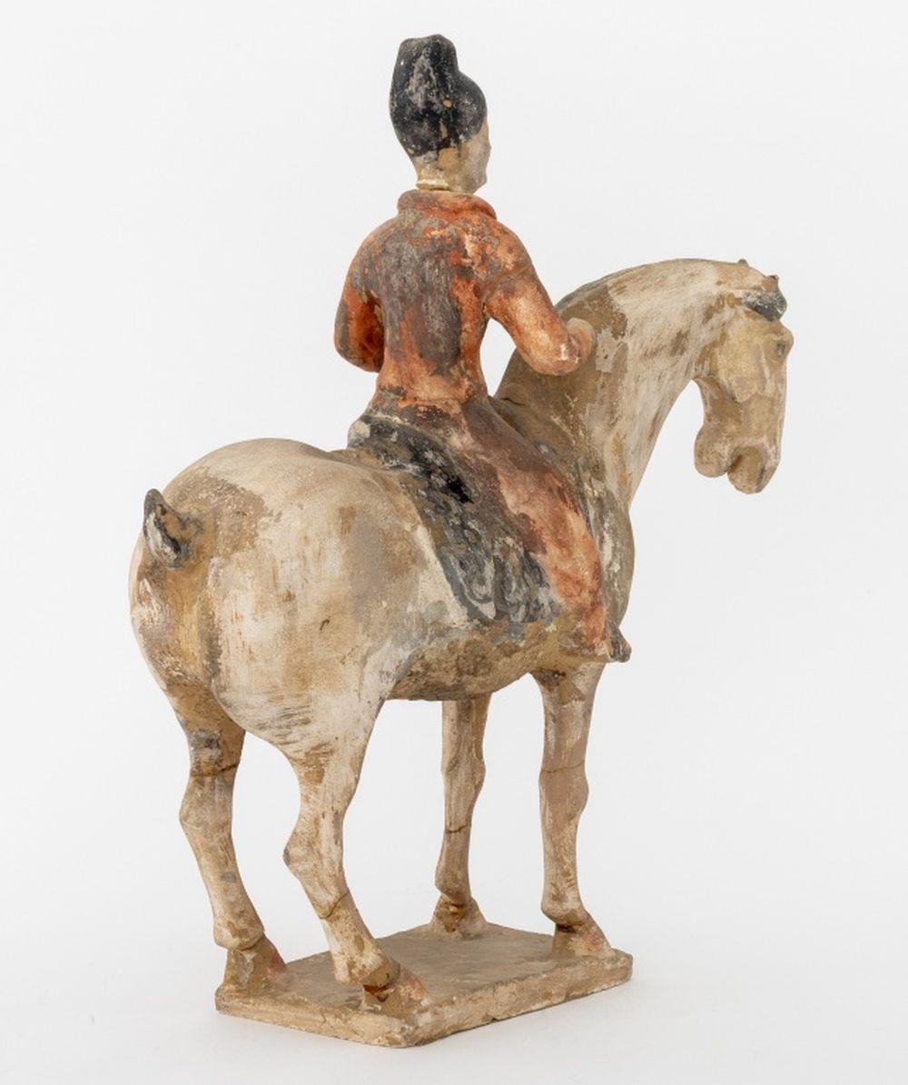 Chinese Tang Horse & Rider Pottery Sculpture 3