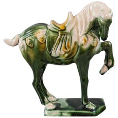 Chinese Tang Style Glazed Pottery Hand Painted Horse