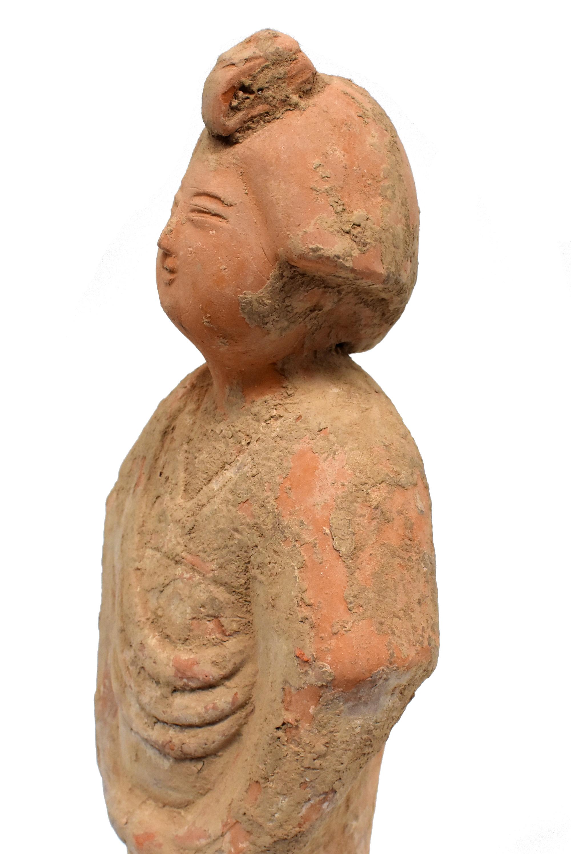 Chinese Tang Style Pottery Court Lady Figure 1 12