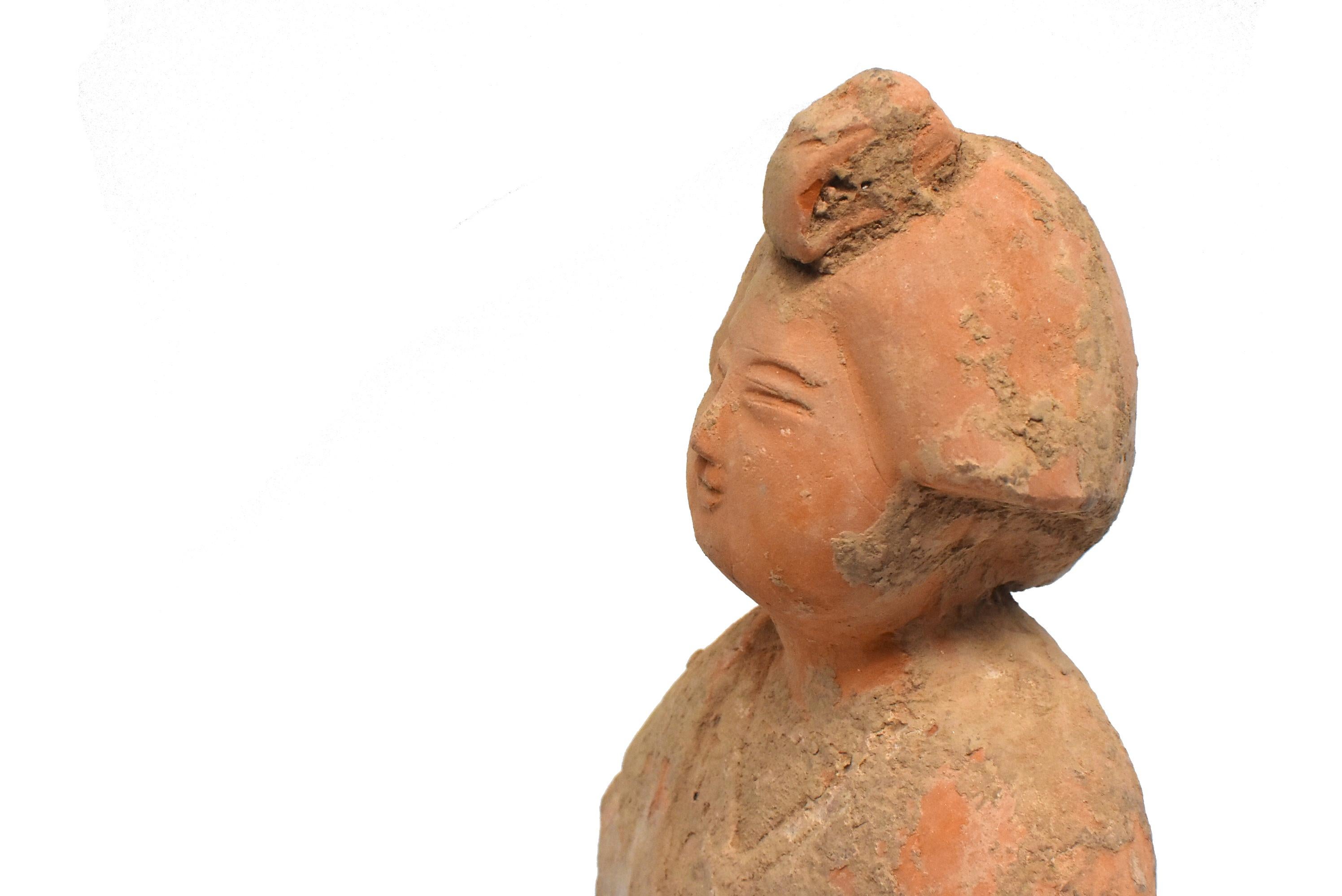 Chinese Tang Style Pottery Court Lady Figure 1 2