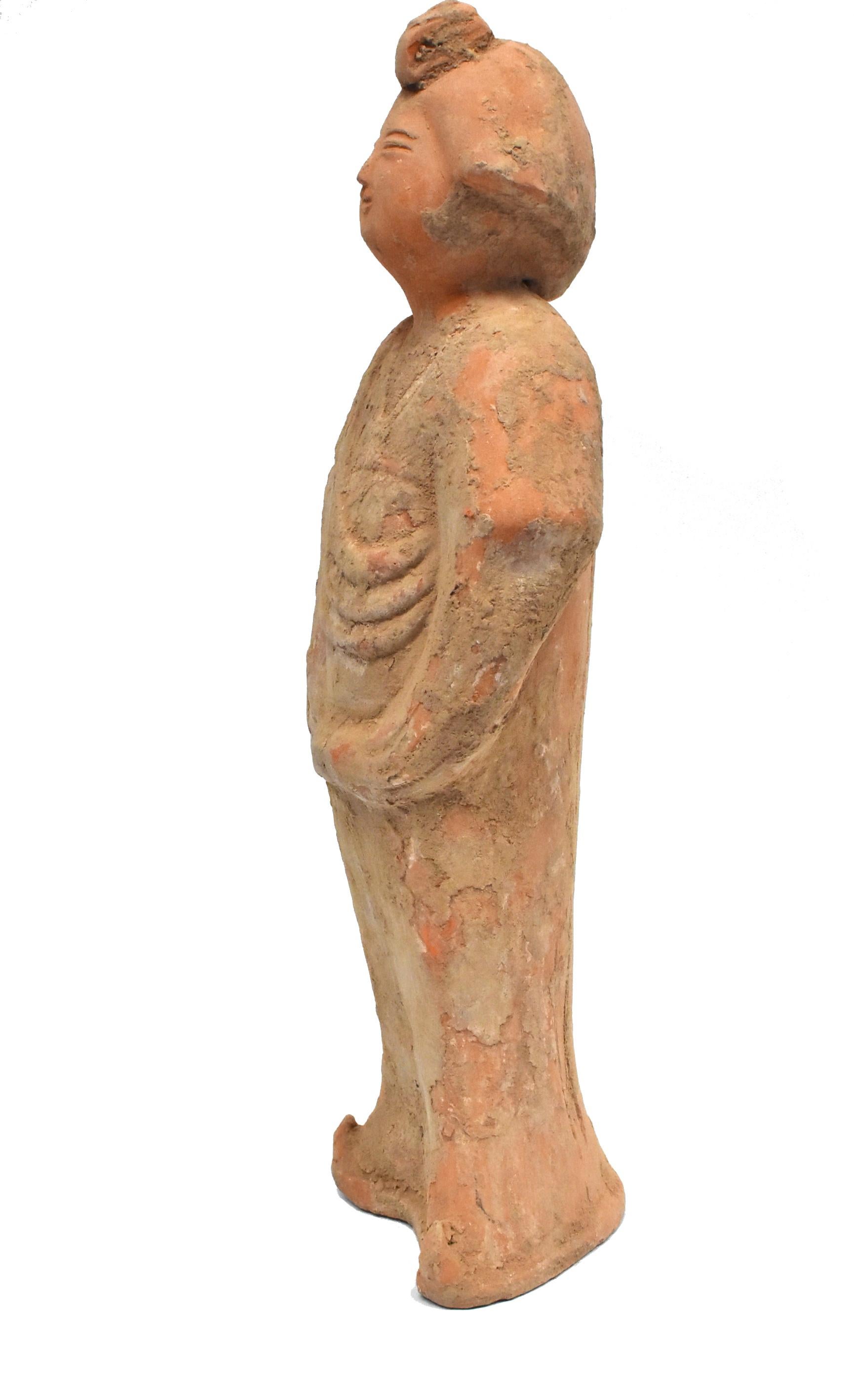 Chinese Tang Style Pottery Court Lady Figure 1 4