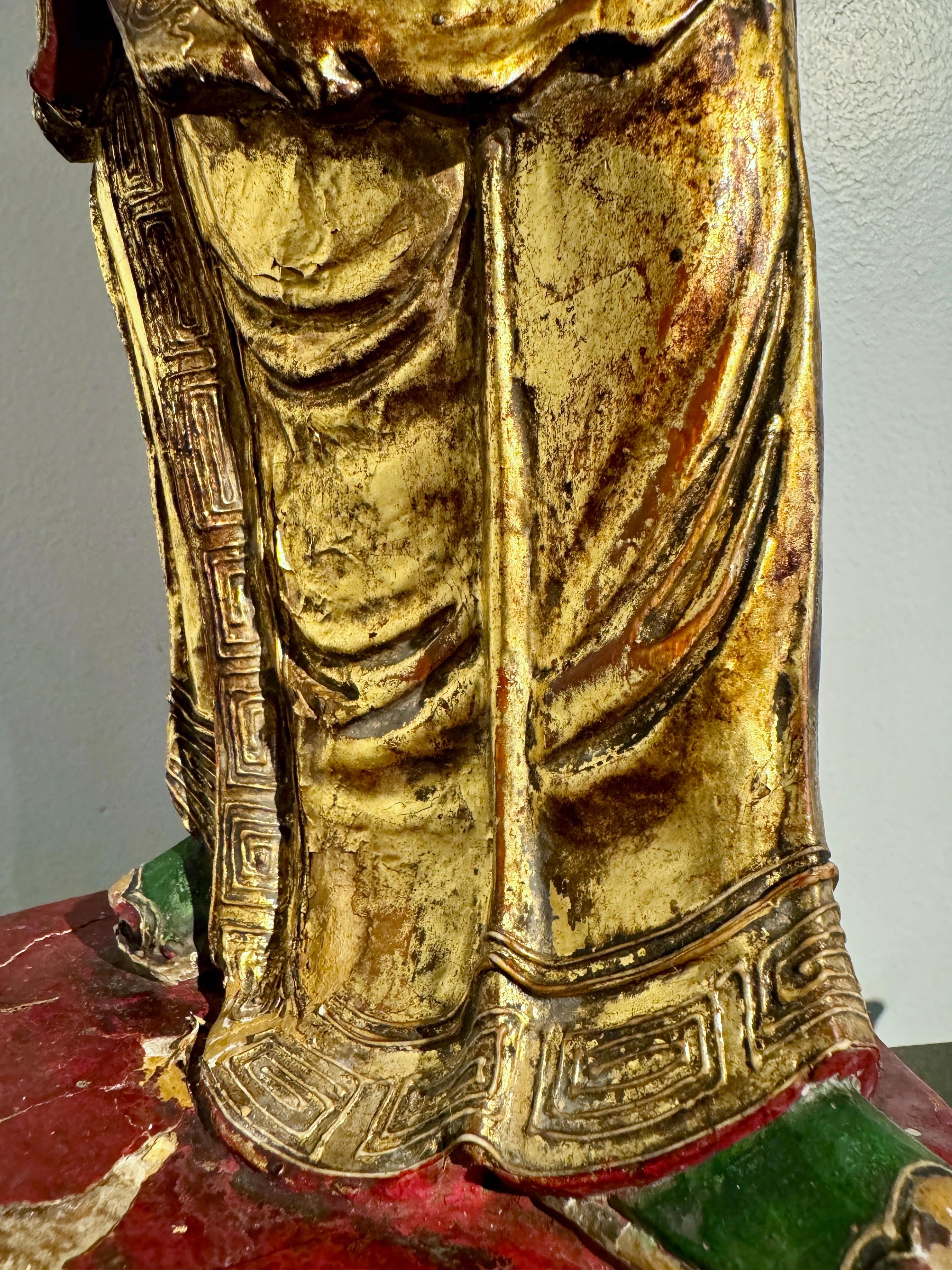 Chinesische taoistische Figur von Wenchang, späte Qing Dynasty, um 1900, China im Angebot 6