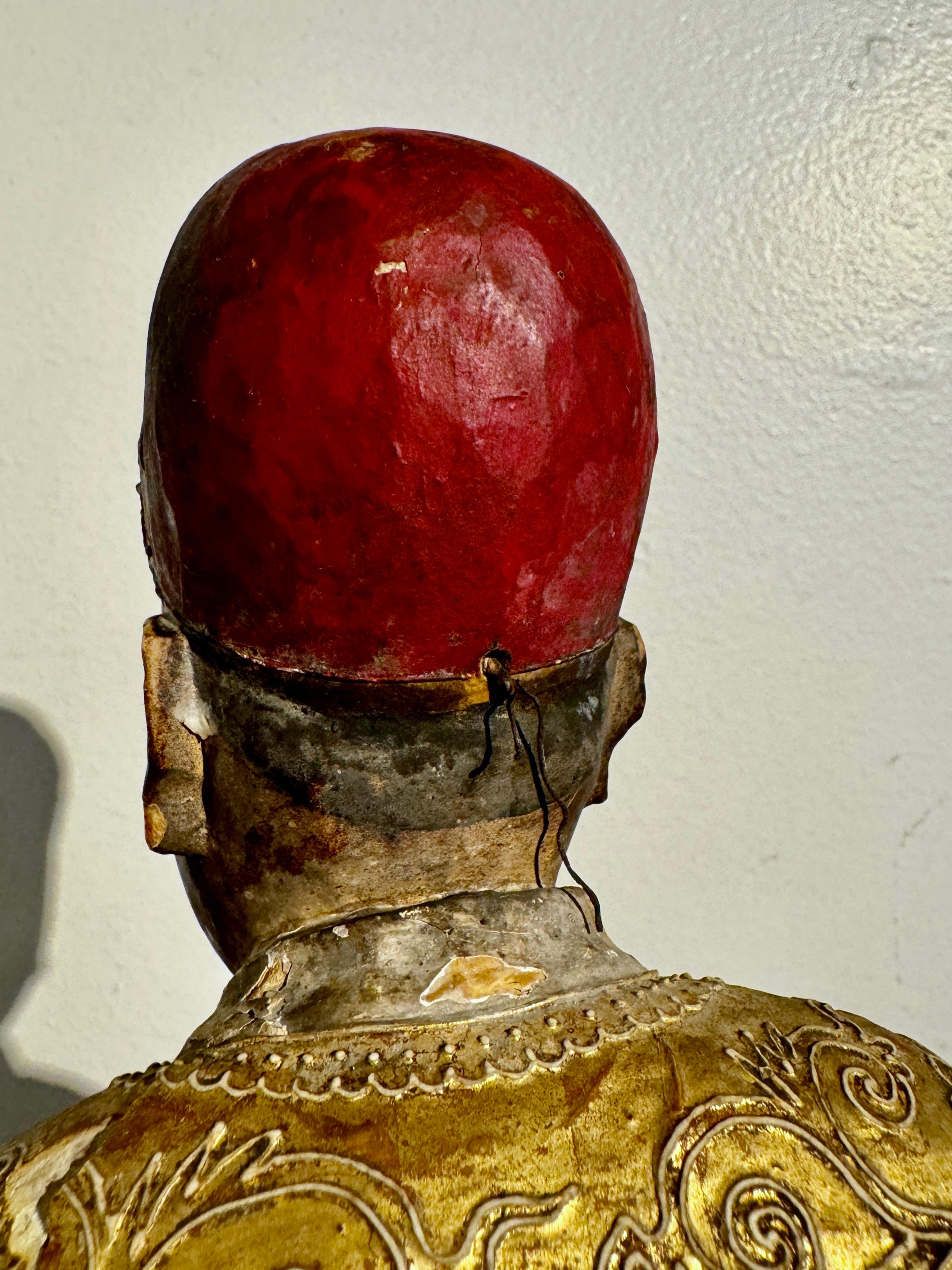 Chinesische taoistische Figur von Wenchang, späte Qing Dynasty, um 1900, China im Angebot 8