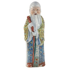 Chinese Taoist Han Elder Man Longevity God Porcelain Figurine