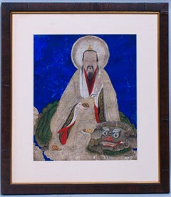 Chinese Taoist Painting of Shangqing, Blue Background, 18th Century