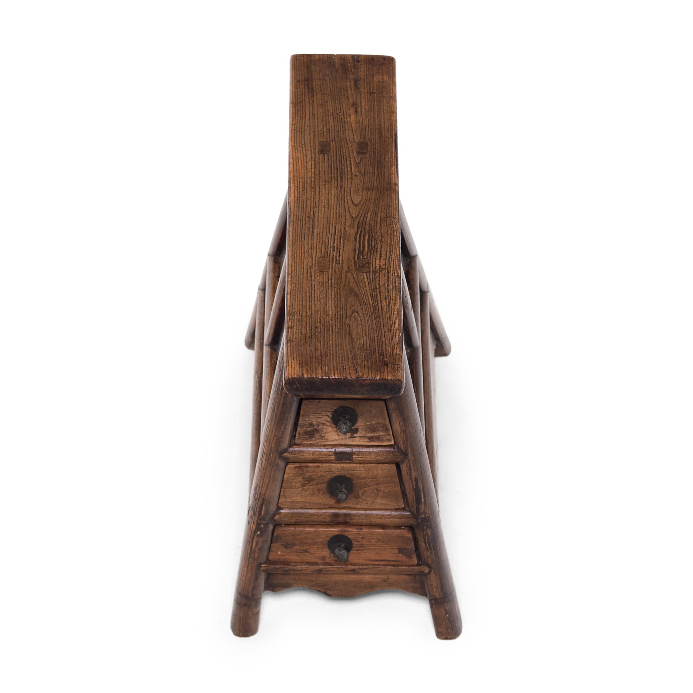 19th Century Chinese Tapered Barber's Stool, C. 1850