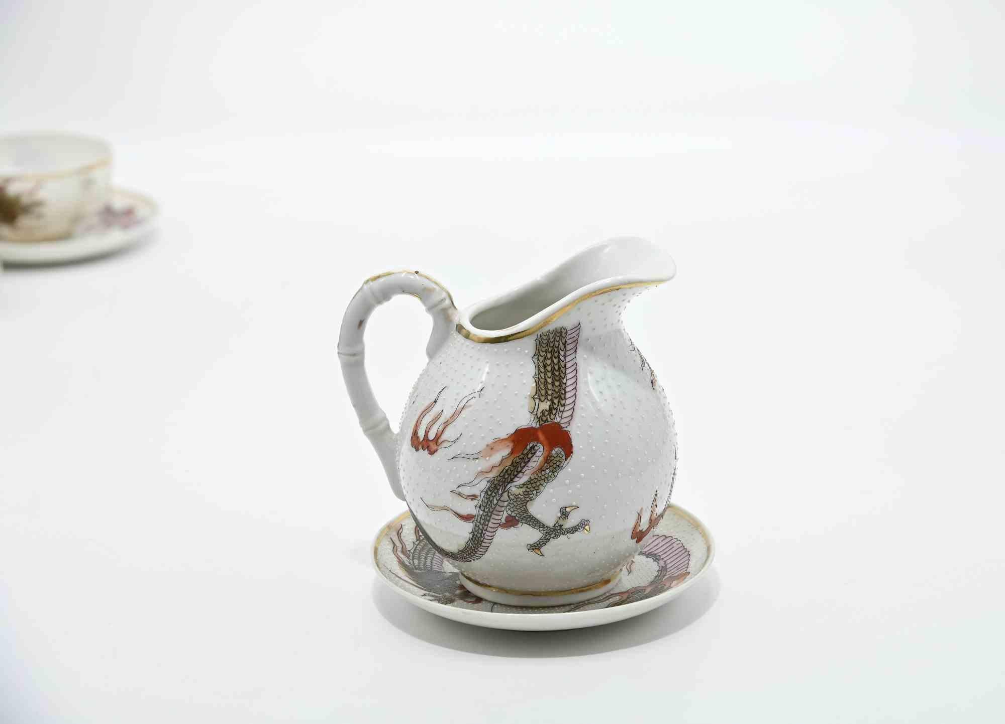 Porcelain Chinese Tea Set, Mid-20th Century For Sale